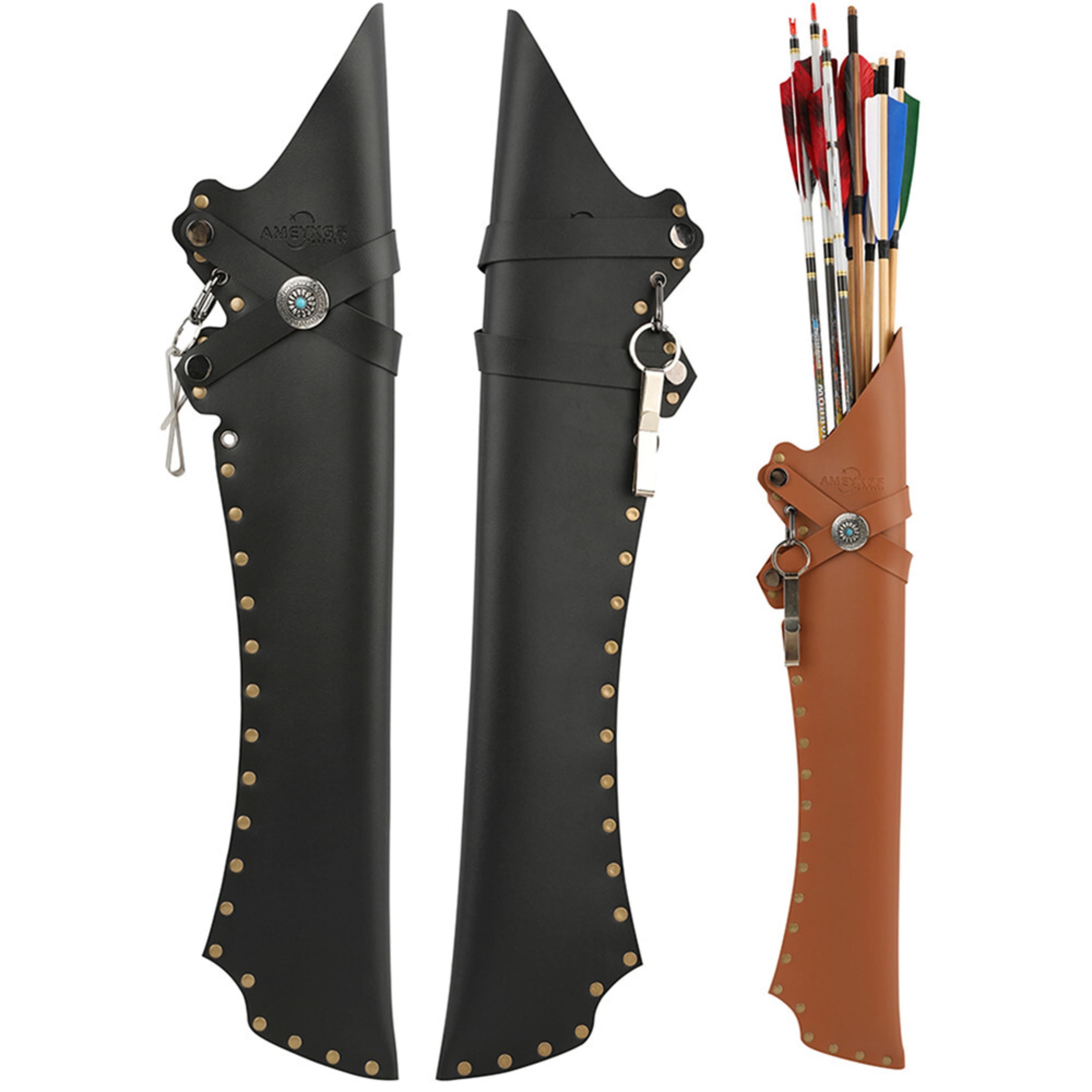 Traditional PU Leather Quiver Arrow Quiver RH/LH