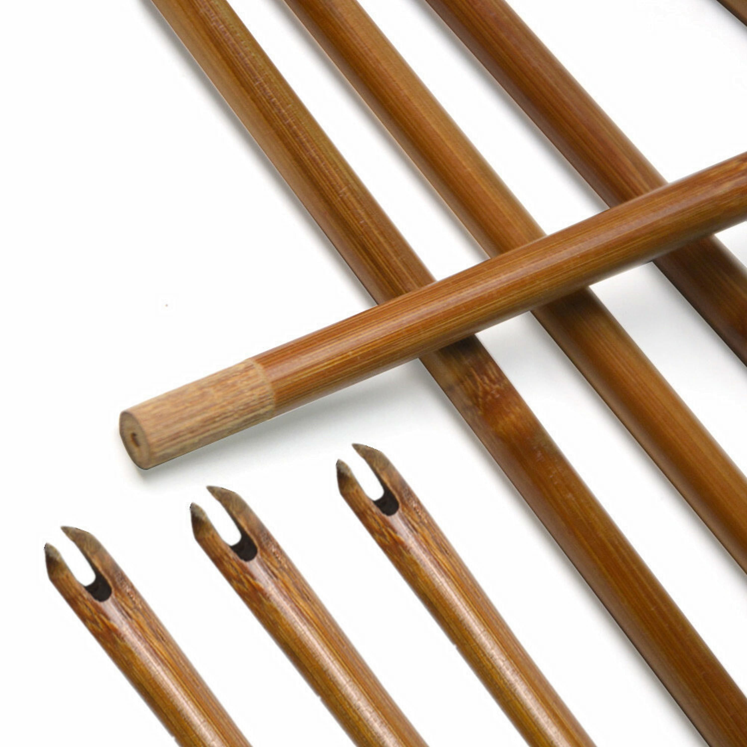 Natural Bamboo Arrow Shafts 7mm 8mm 9mm 10mm (12 Pack)