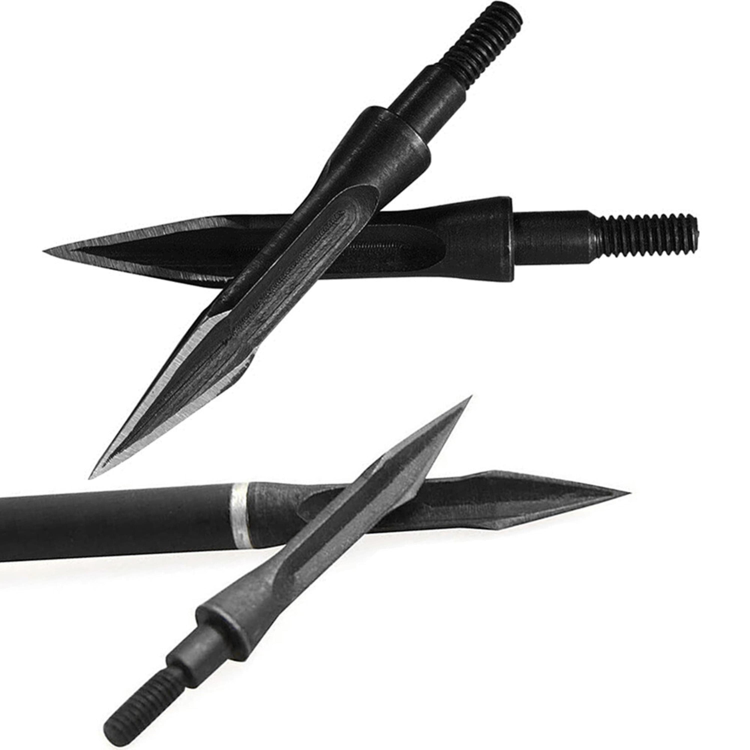 Carbon Steel Broadheads 112 Grain Hunting Arrow Tips (12 Pack)