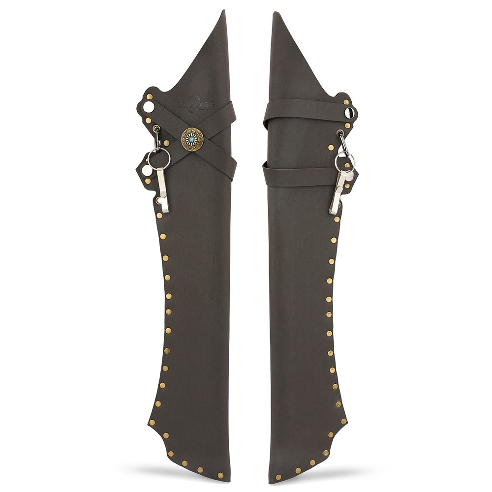 AMEYXGS Medieval Leather Quiver Traditional Arrow Quiver RH/LH