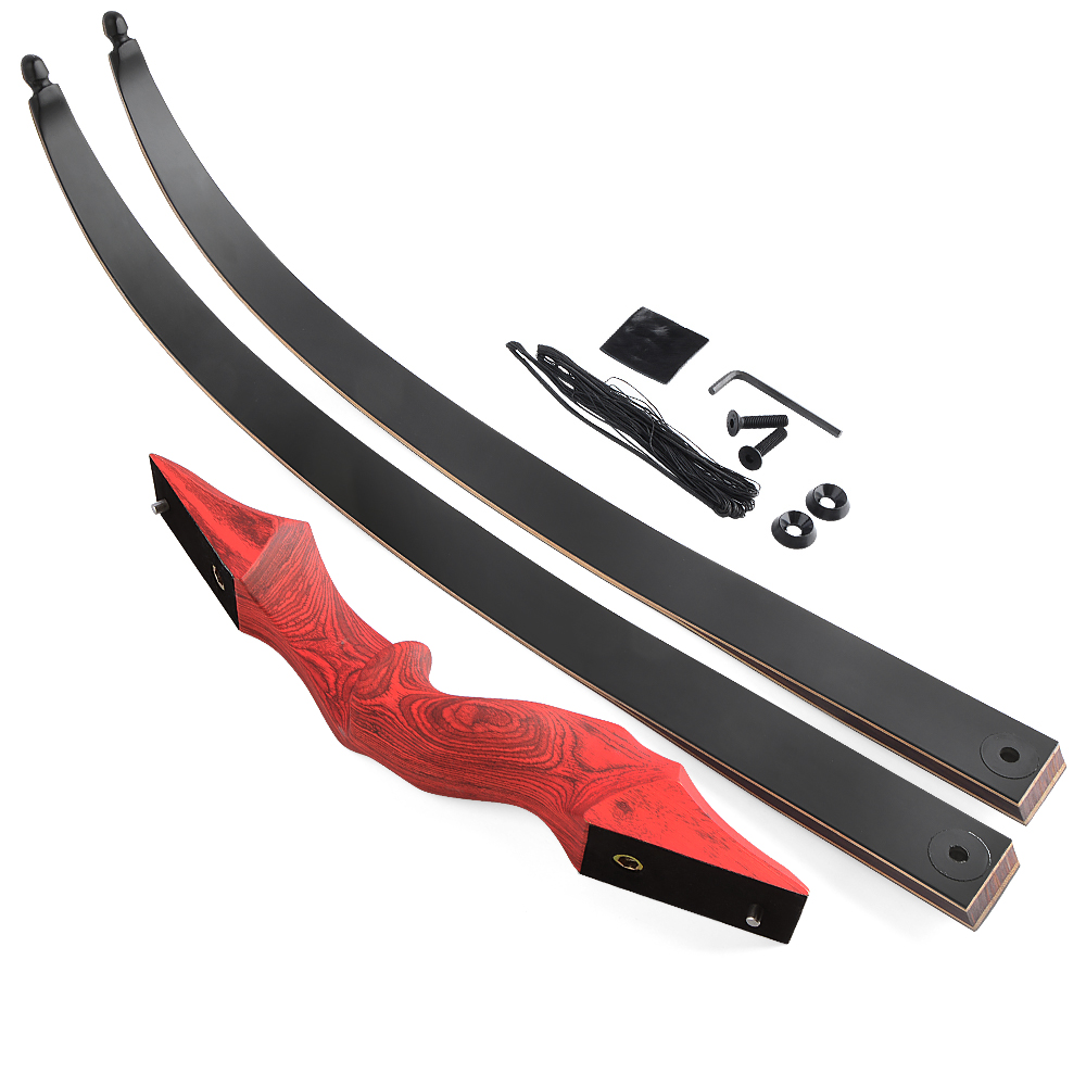 Black Hunter Recurve Bow Hunting Takedown Bow Kit 20-60 lbs