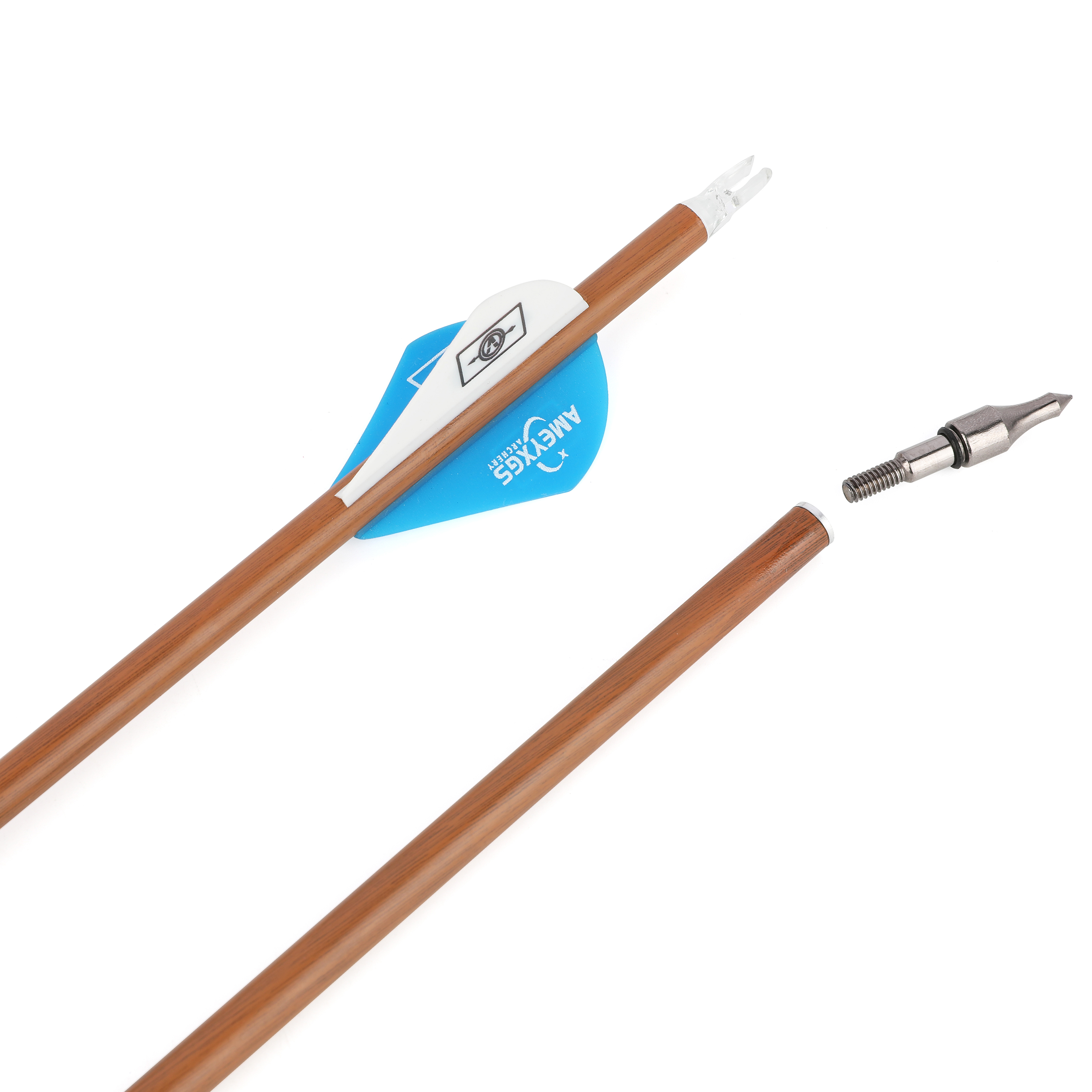 AMEYXGS 30" Archery Carbon Arrows for Compound Bow Spine 500 (12 Pack)