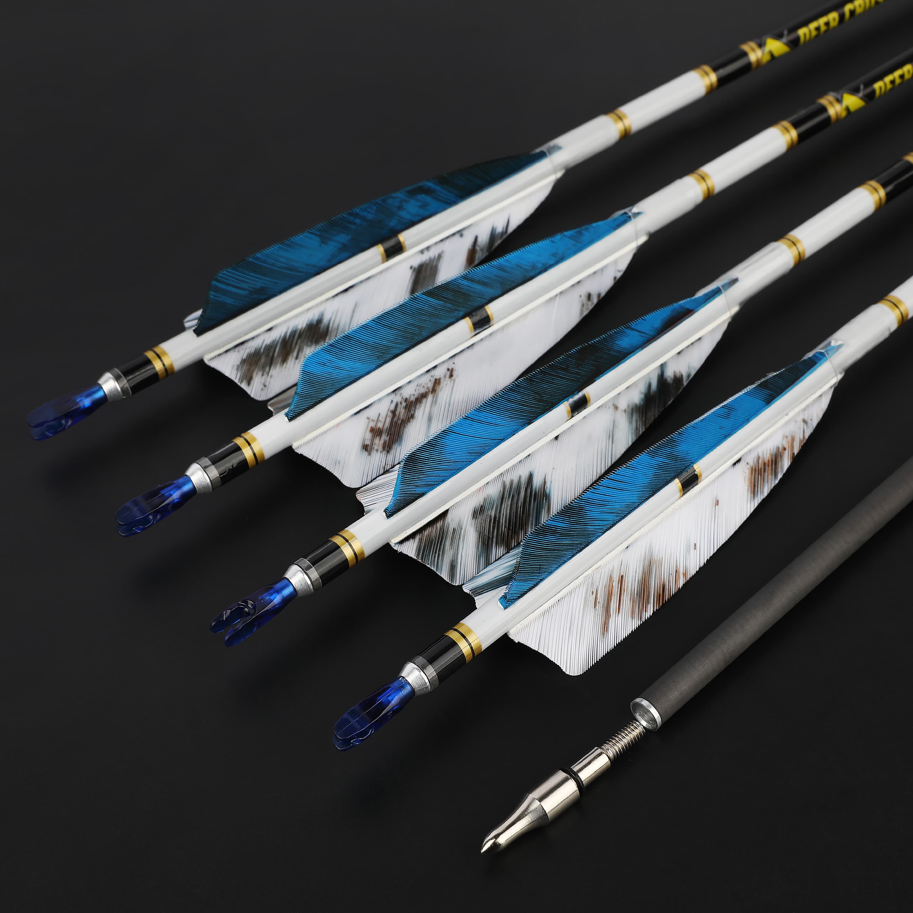 DEER CROSSING Carbon Arrows Spine 300/400/500/600/700/800 (12 Pack)-CHN Archery