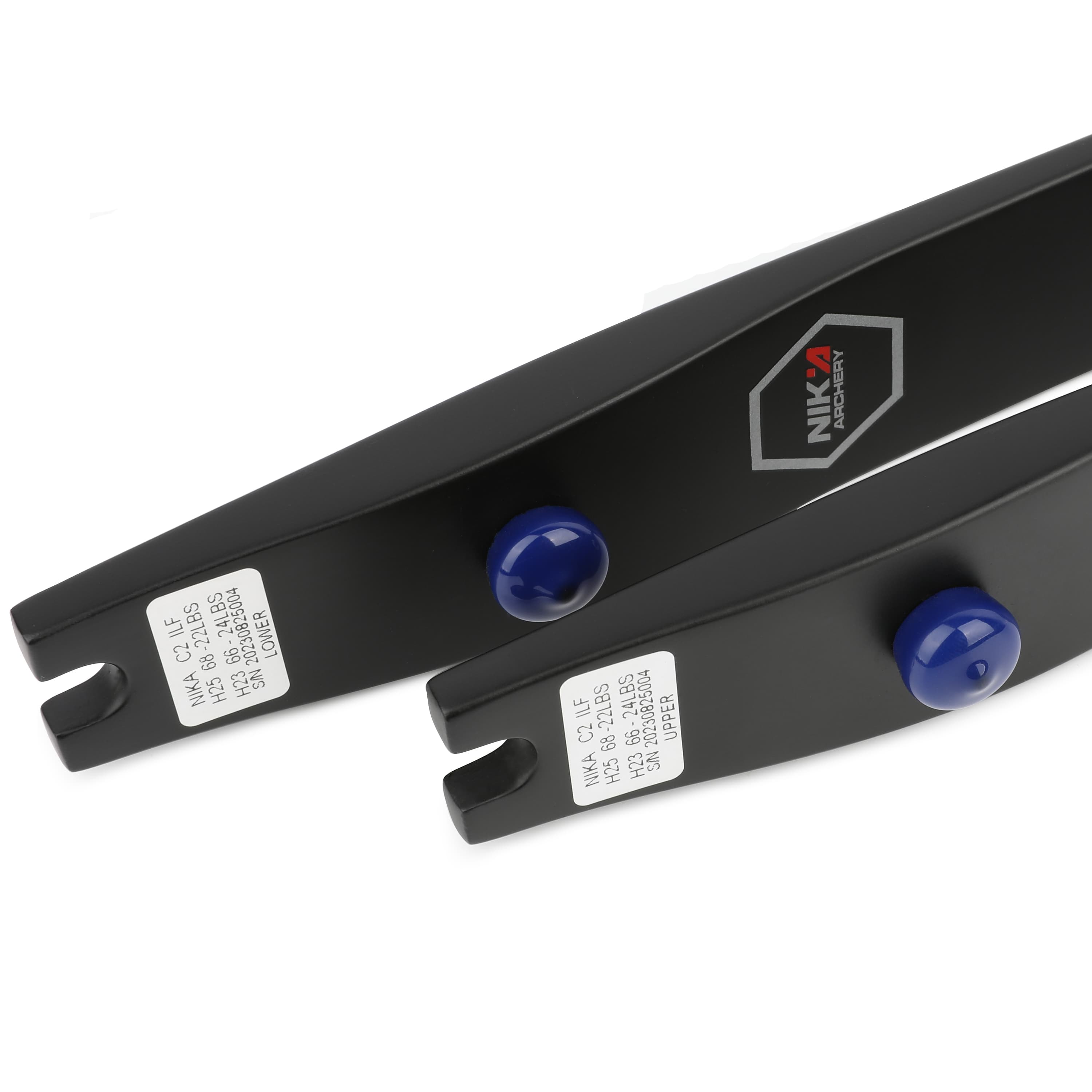 NIKA C2 ILF Recurve Limbs Carbon 68" @25H AMO 12-50# @28"-CHN Archery