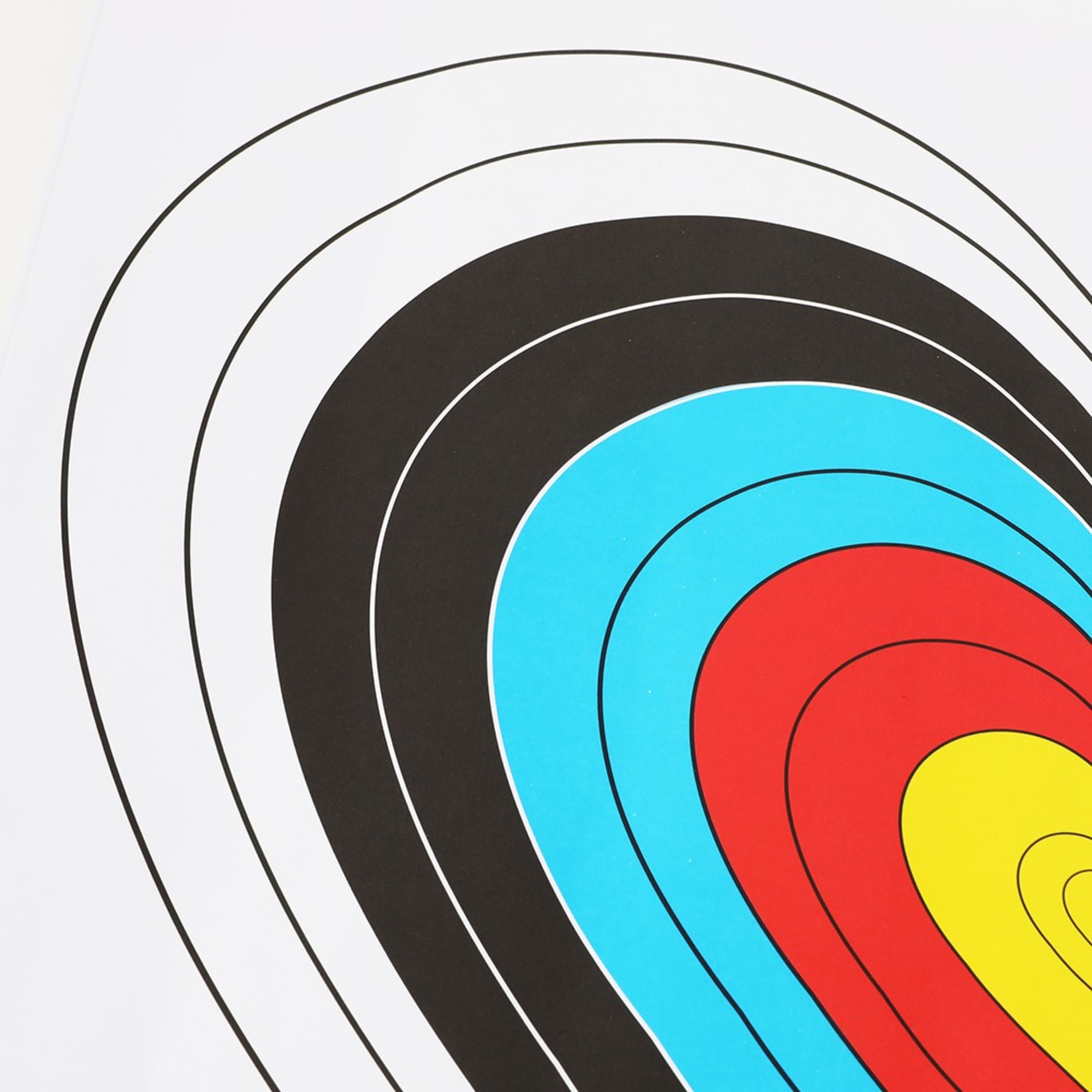 Heart Shape Archery Target Paper 40cm for Bow Training(10 Pack)