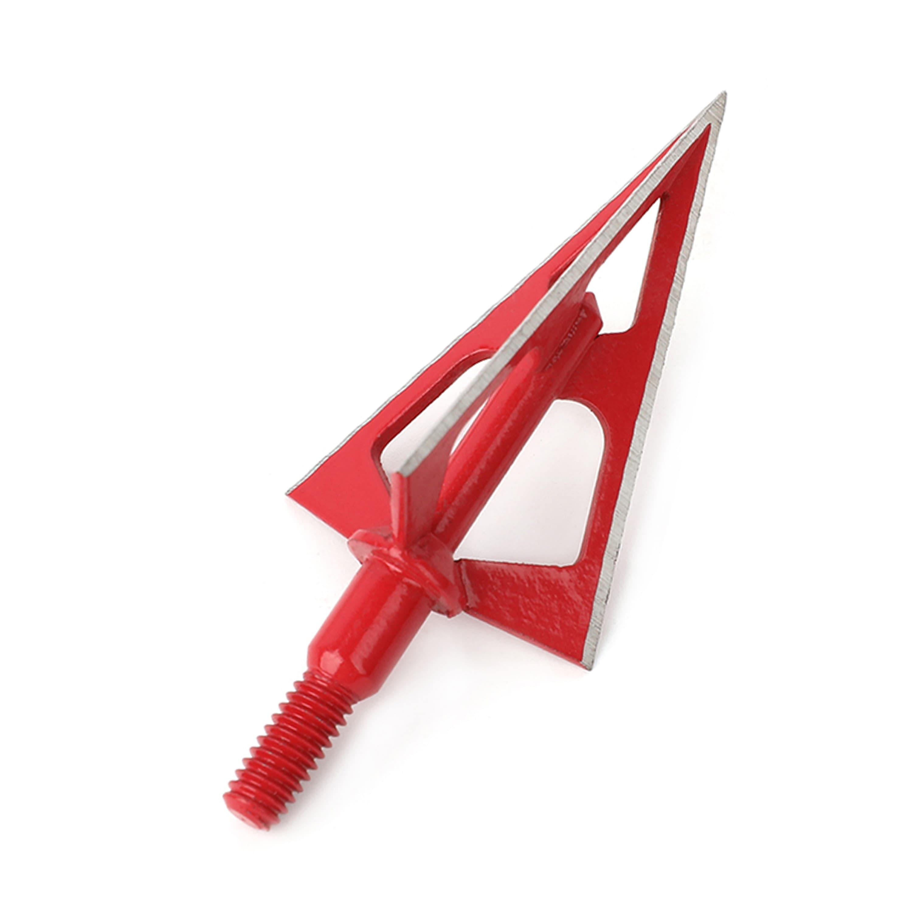 100 Grain Aluminum Fixed Blade Archery Broadheads 12 Pack