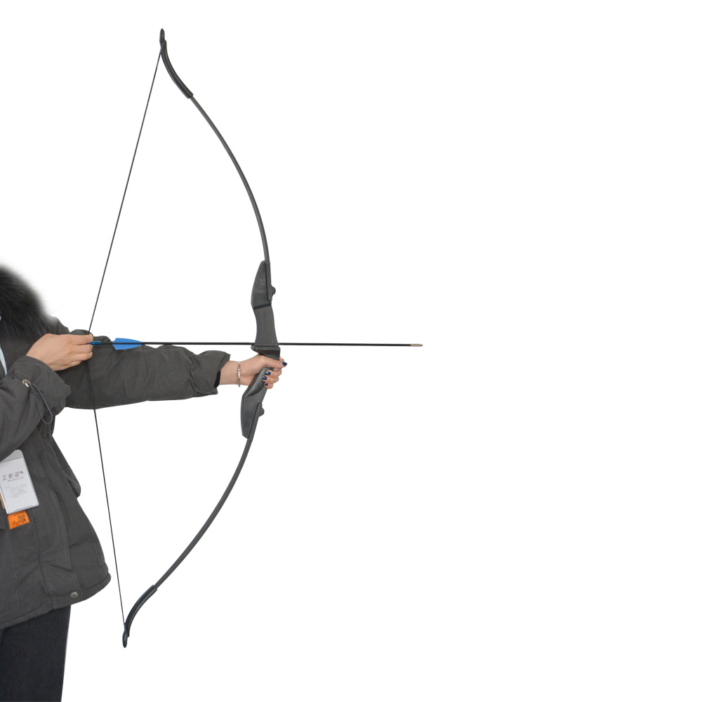 57" Ambidextrous Recurve Bow, 30/40lbs Nylon Fiber Hunting Bow Set