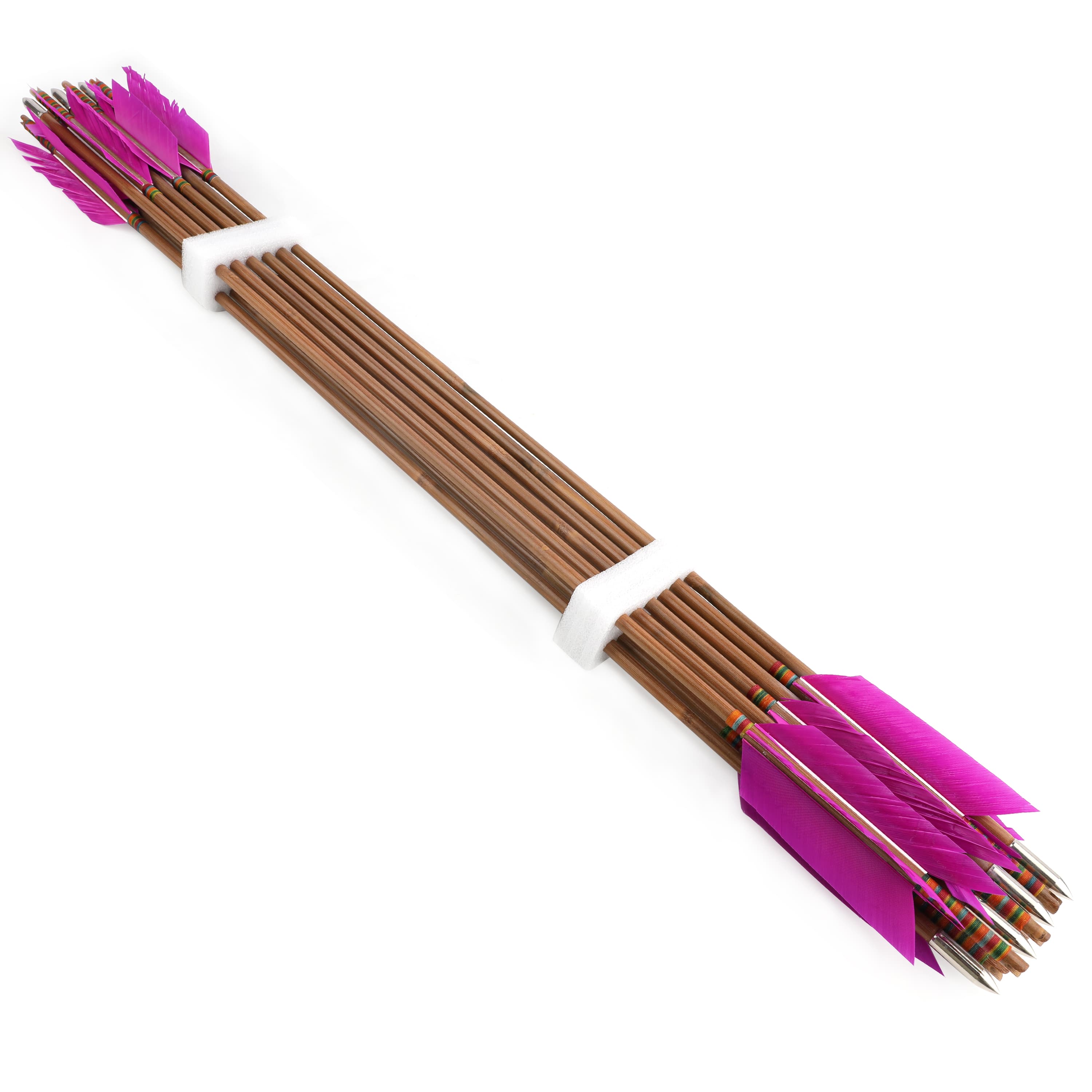 SHARROW Traditional Archery Bamboo Flu Flu Arrows (12 Pack)-CHN Archery