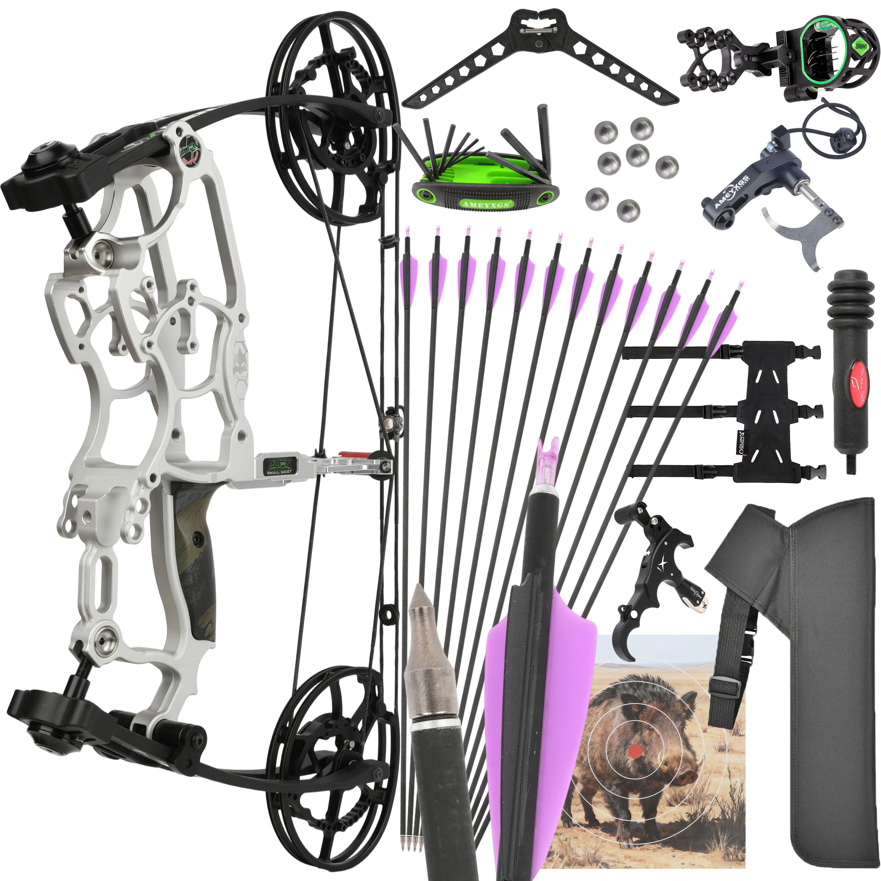 Draw Weight 30-70LBS Dual Use Compound Bow Set Shooting archery 