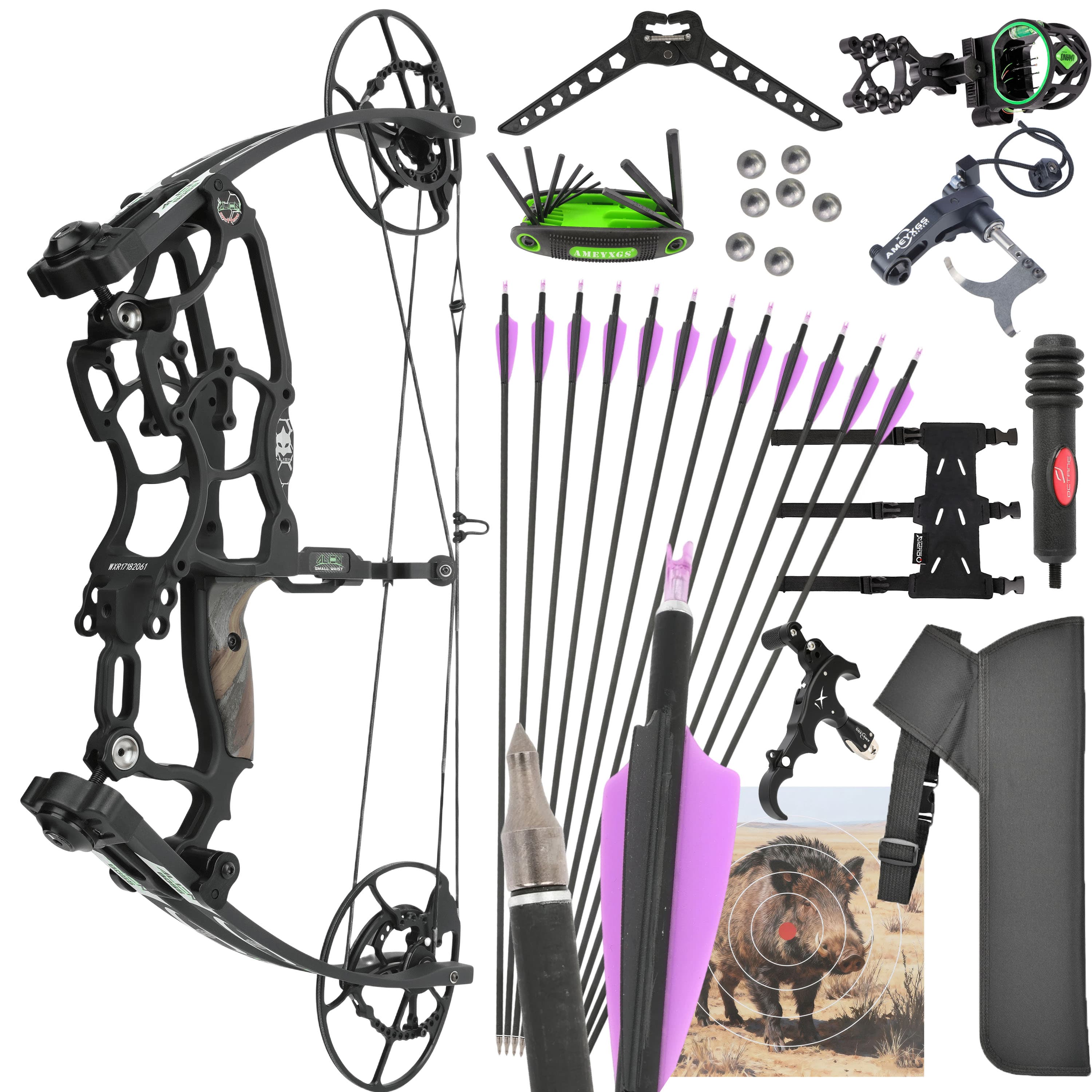 Draw Weight 30-70LBS Dual Use Compound Bow Set Shooting archery 