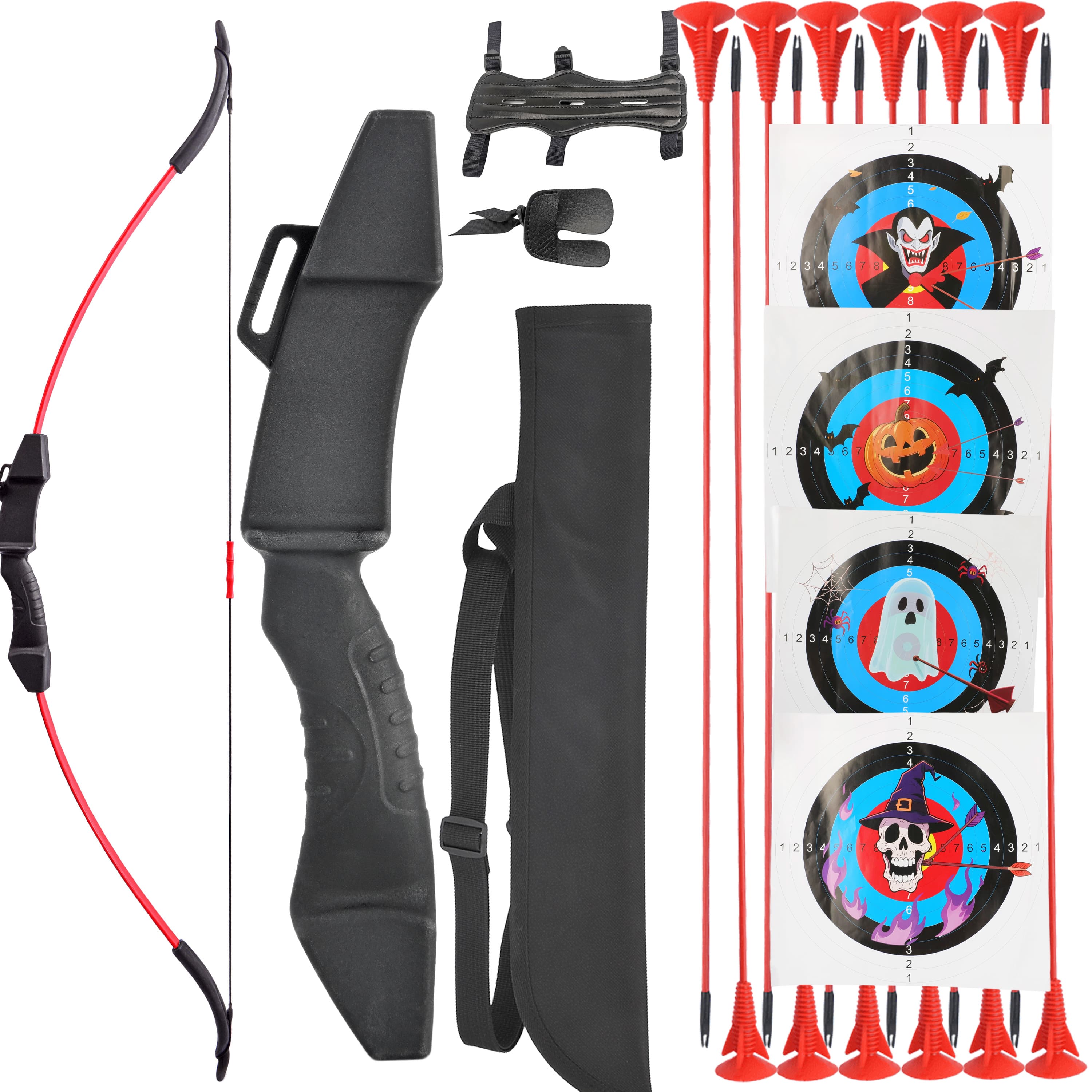 Children Archery Recurve Bow Kit Arrows Shooting Gift for Ages 4-16