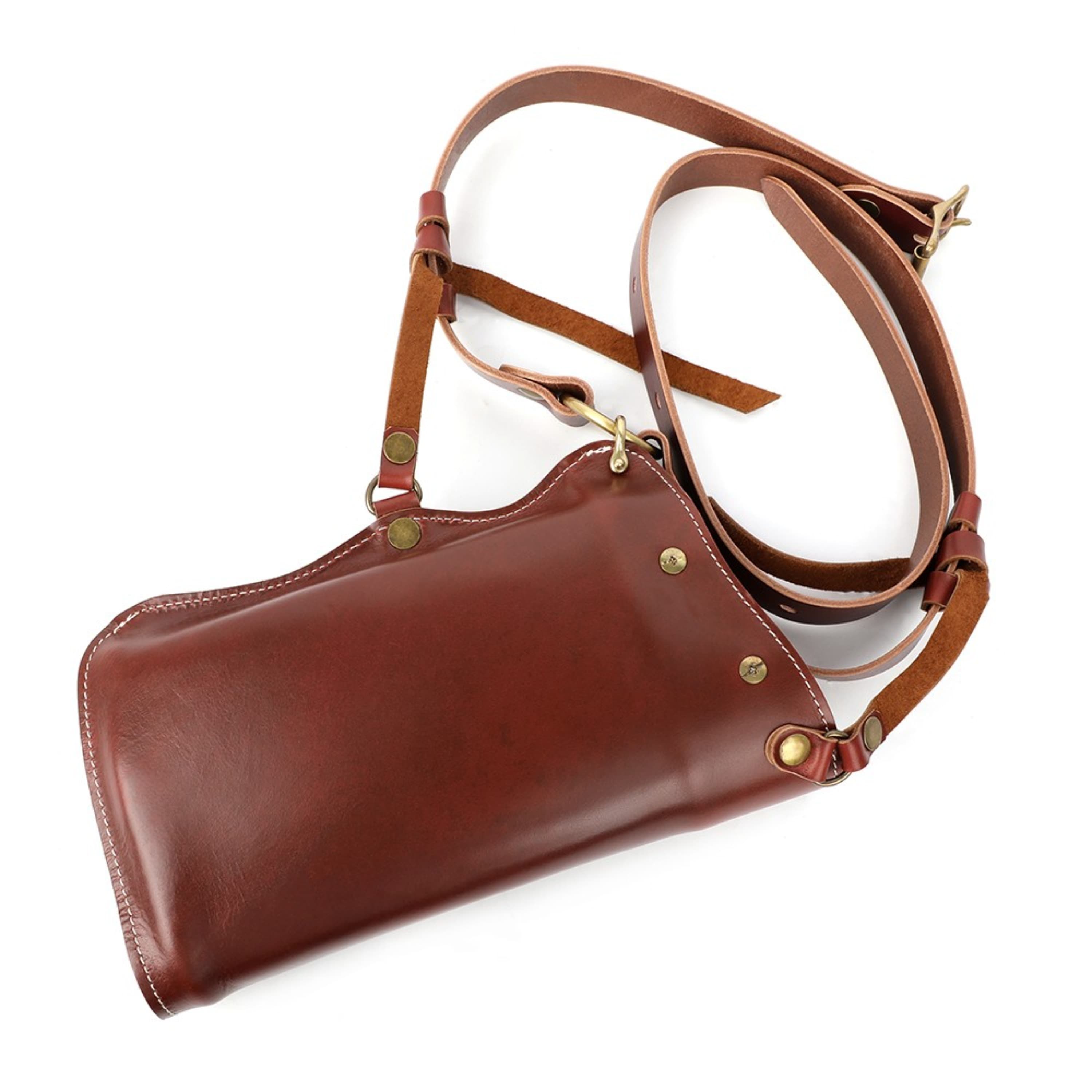 Cowhide Traditional Arrow Quiver Brown Archery Waist Case