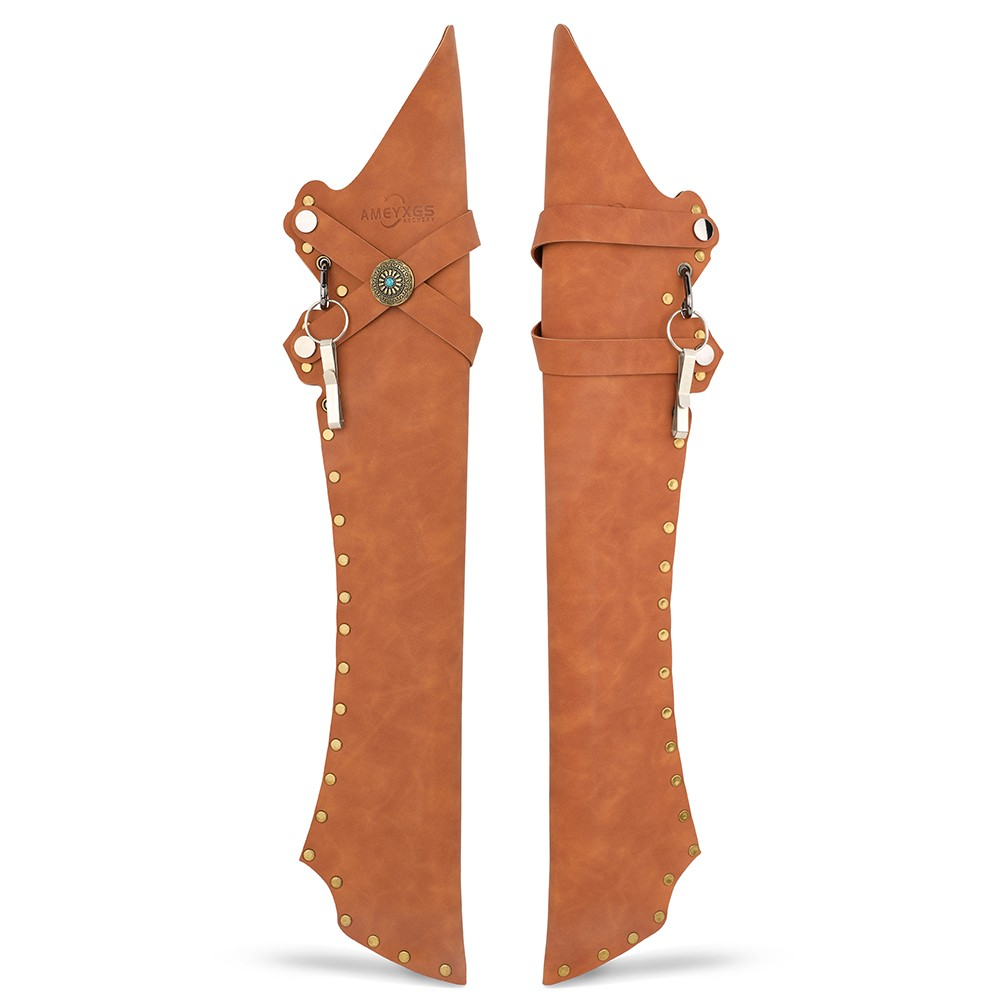 AMEYXGS Medieval Leather Quiver Traditional Arrow Quiver RH/LH