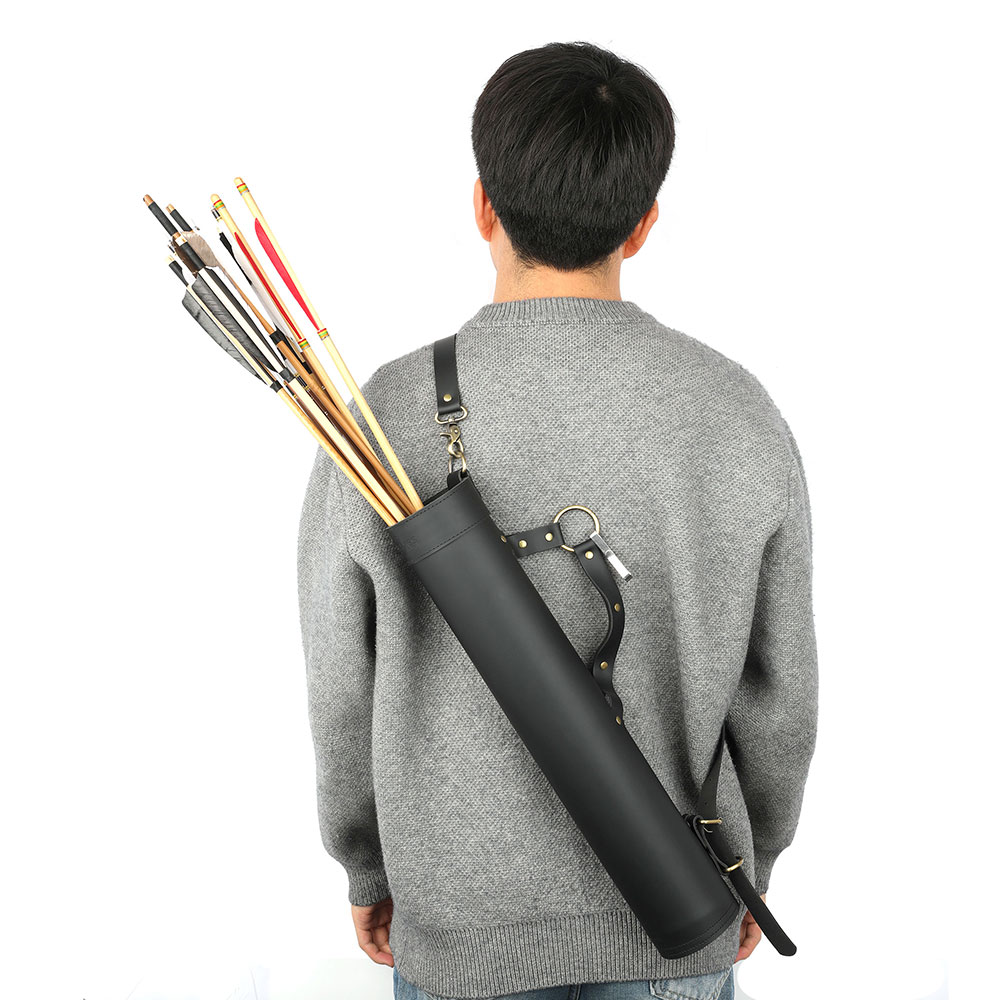Handmade Archery Shoulder Back Arrow Quiver Genuine Leather