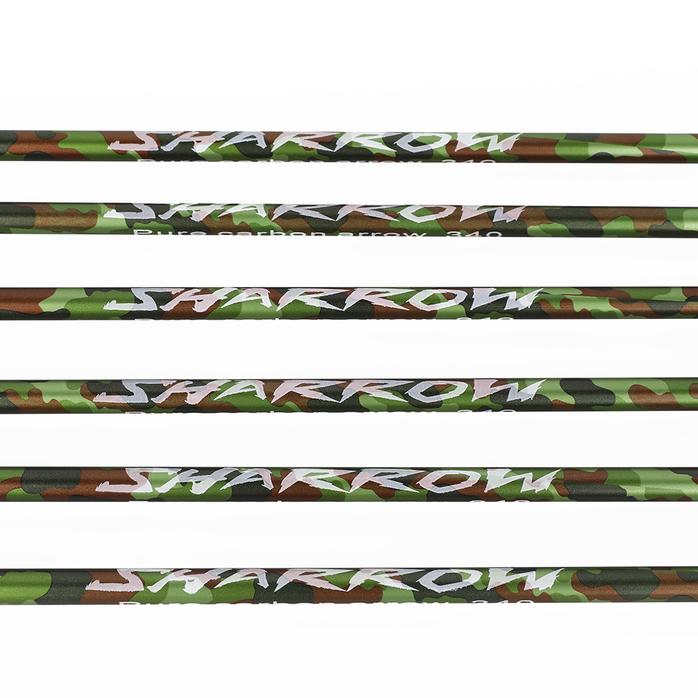 SHARROW 30" Pure Carbon Arrows +/- .006" Spine 340 (12 Pack)
