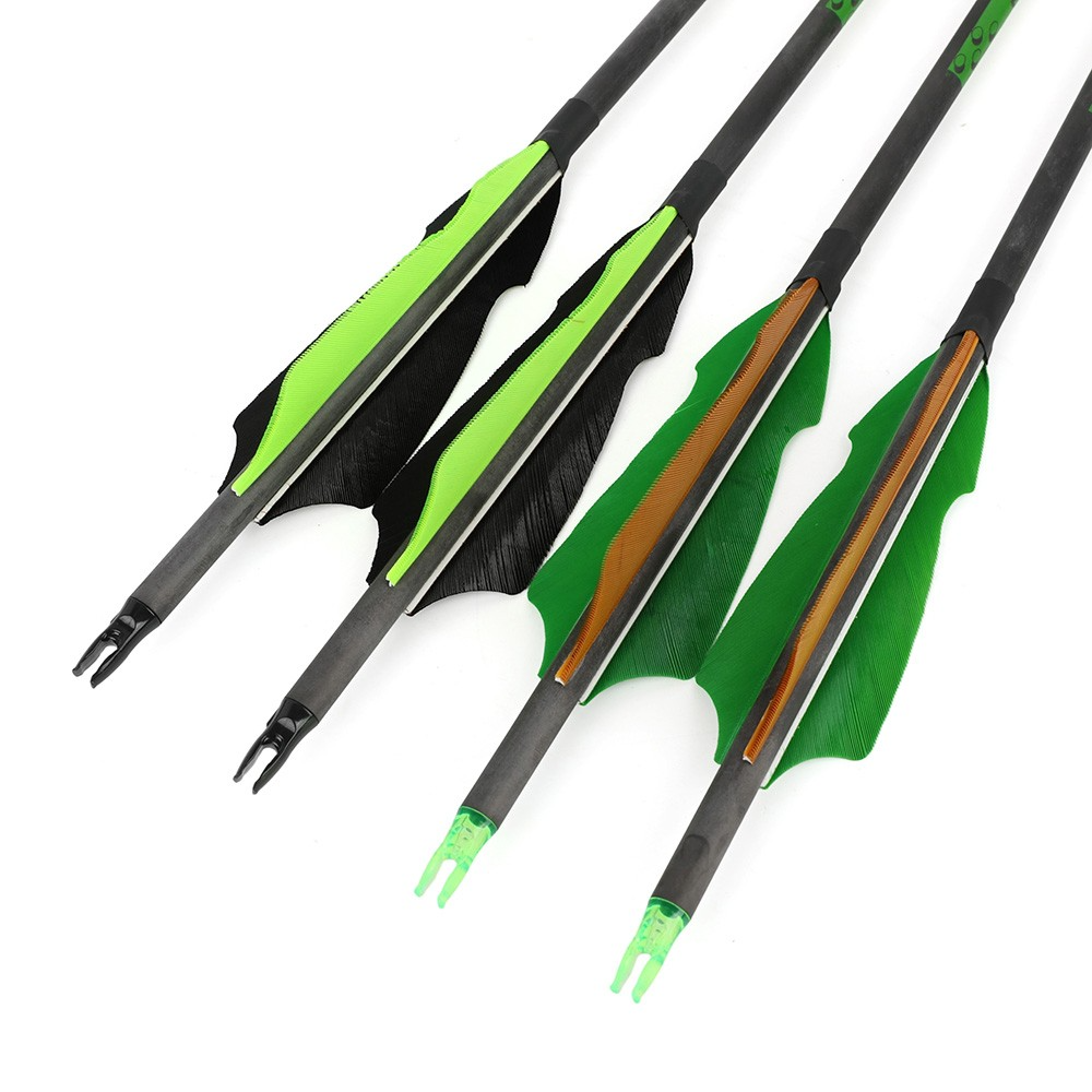 SHARROW 30" Pure Carbon Hunting Arrows Spine 300-800 12pcs