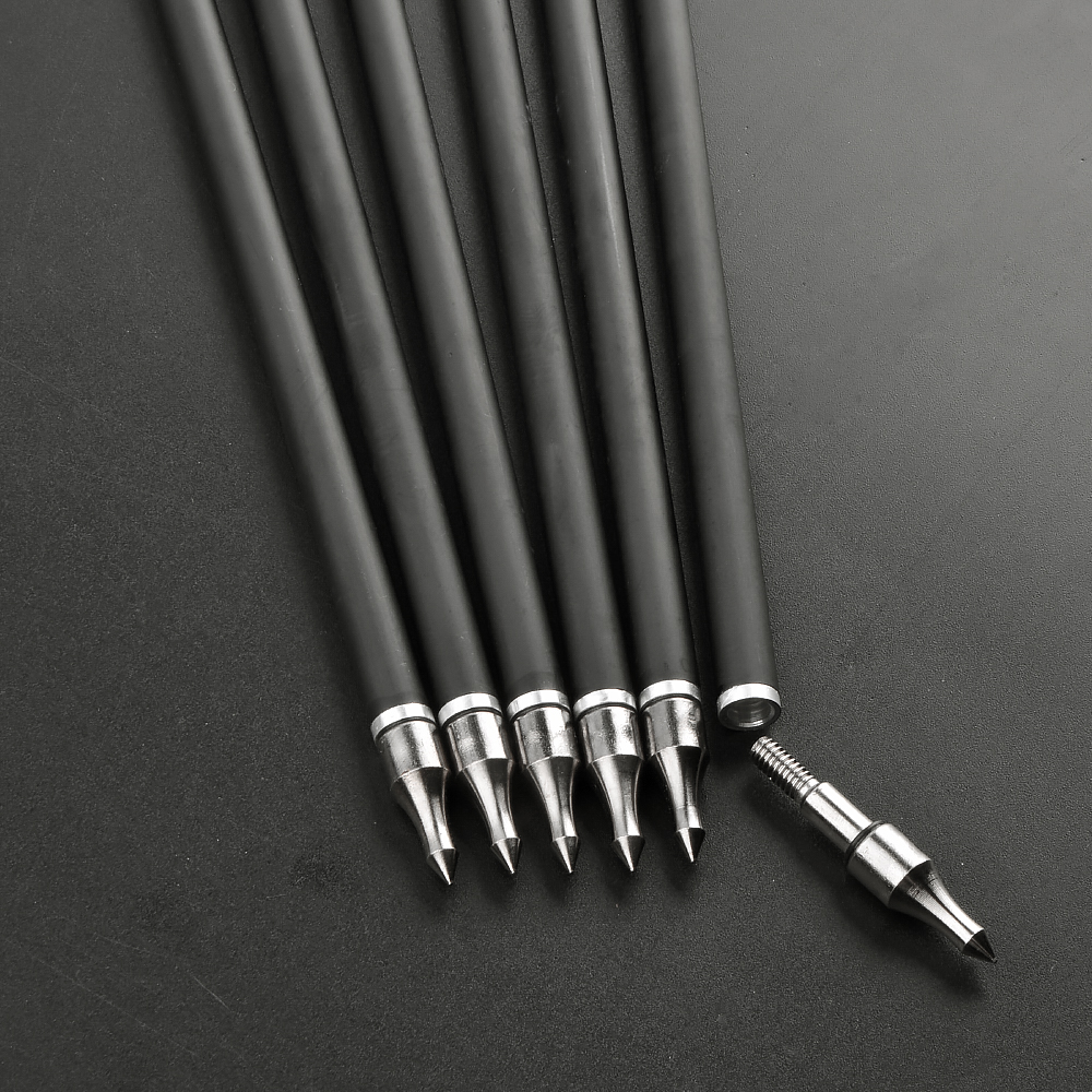 SHARROW 30" Feather Fletched Carbon Arrows Spine 500 (12 Pack)