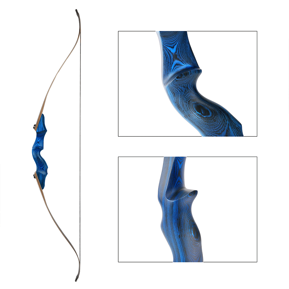 Black Hunter Recurve Bow Hunting Takedown Bow Kit 20-60 lbs