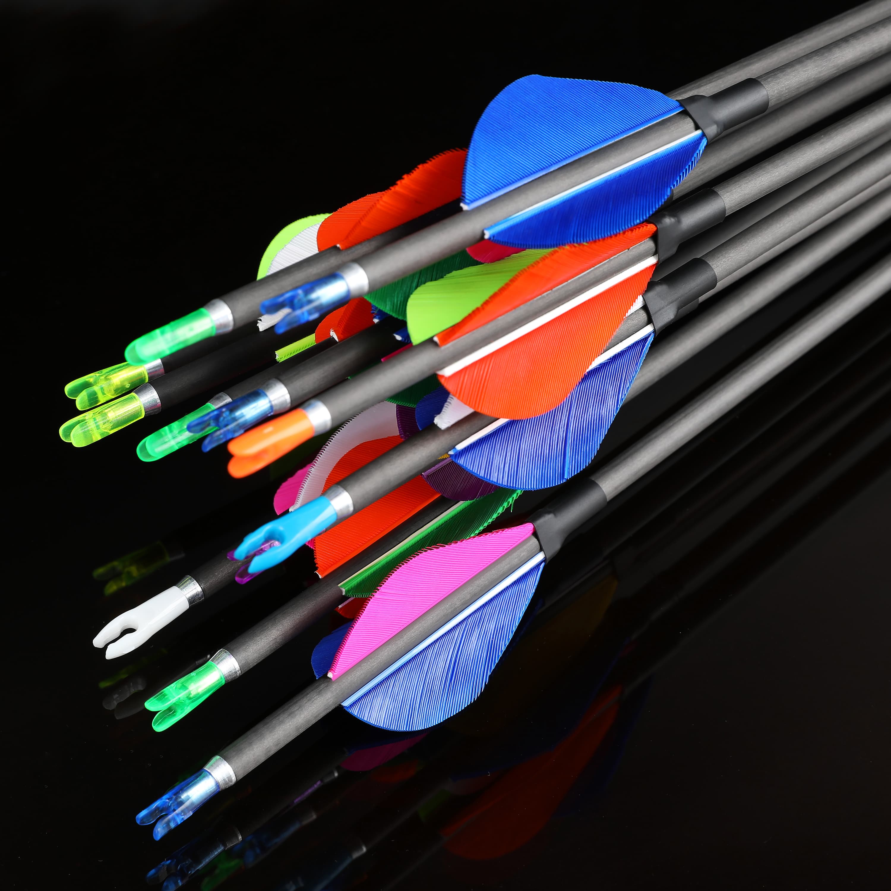 SHARROW .166" Recurve Bow Arrows Spine 700/800/900/1000 (12 Pack)-CHN Archery