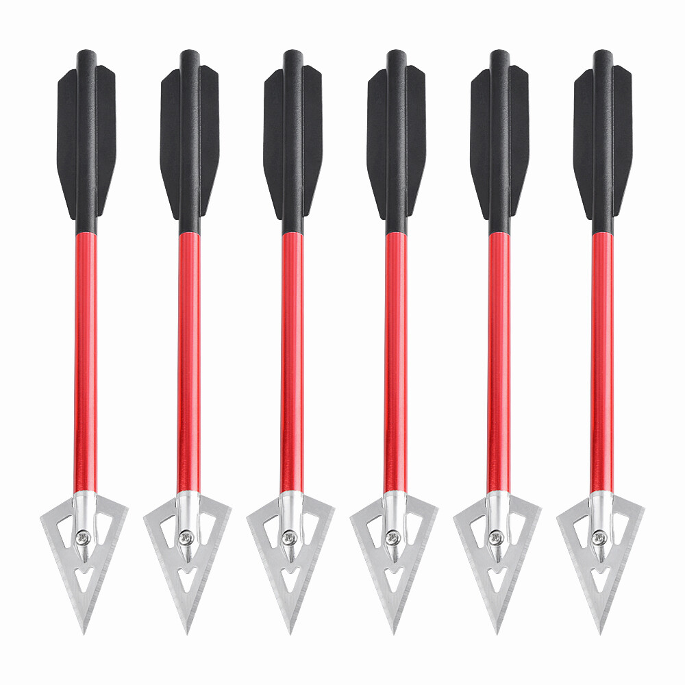 6.8" Mini Aluminum Arrow for Pistol Crossbow Hunting (12 Pack)