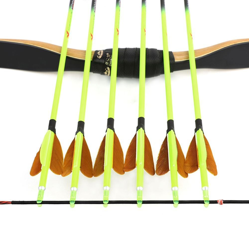 32" Pure Carbon Arrows SP500 4.2mm Tips Recurve Compound Bow Hunting