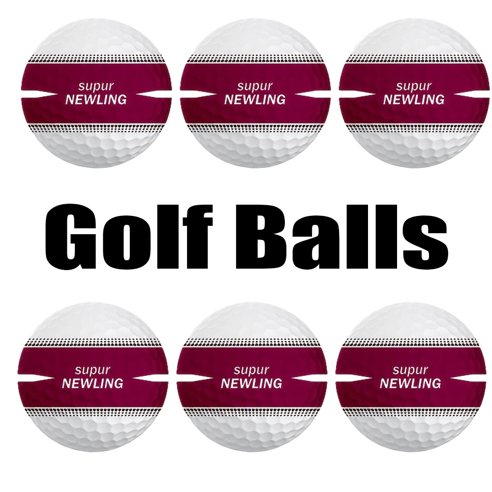 6PCS Rubber Golf Ball Practice Training Driving Range Indoor Outdoor 