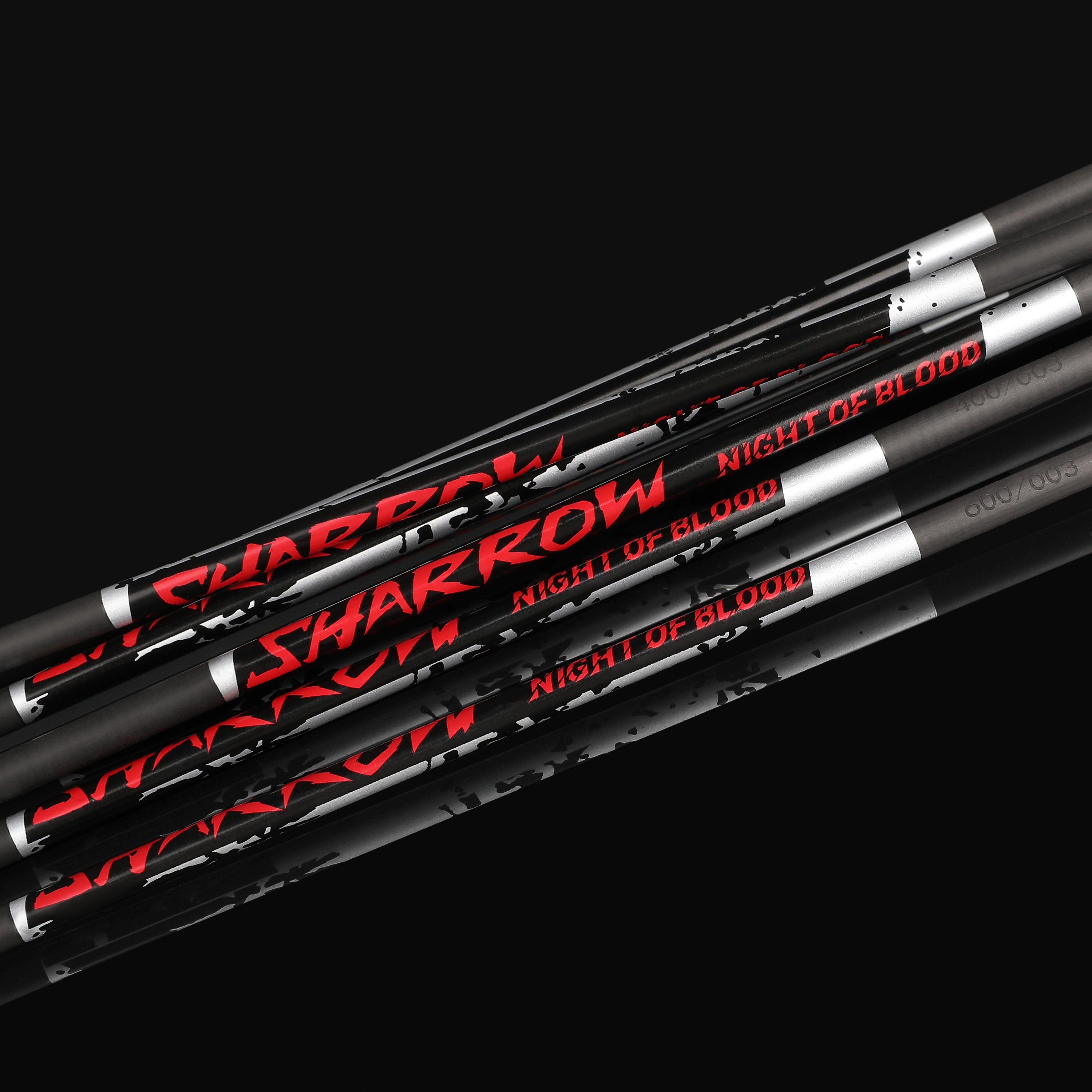 SHARROW 31" Glow-in-the-Dark Pure Carbon Arrows .244" ID Spine 300 350 400 500 600 (12 Pack)