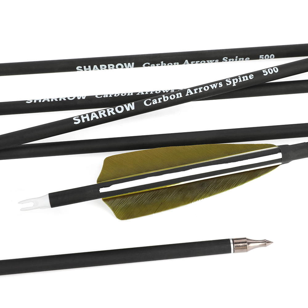 SHARROW 6.2mm Carbon Arrows Takedown Spine 500(12 Pack)