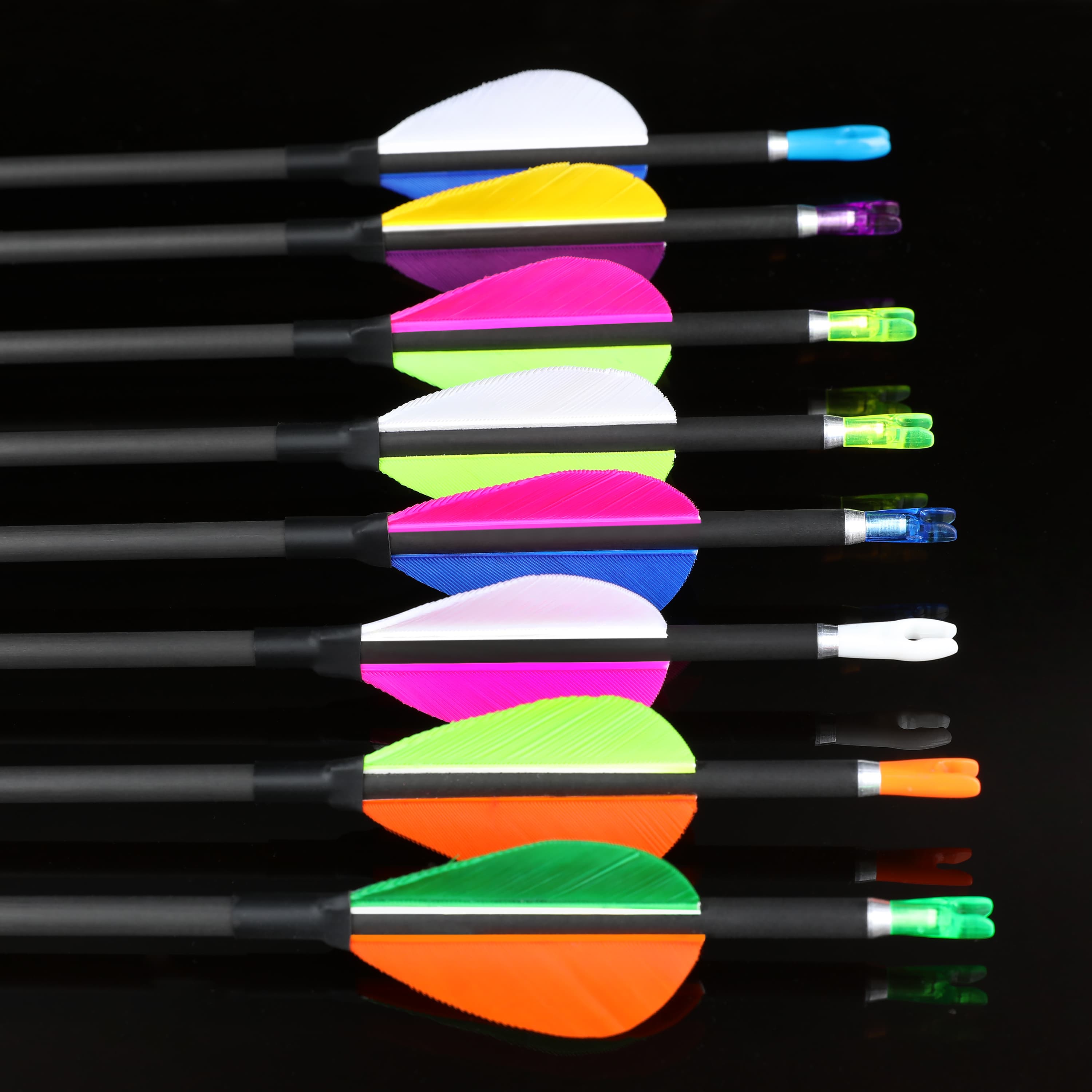 SHARROW .166" Recurve Bow Arrows Spine 700/800/900/1000 (12 Pack)-CHN Archery