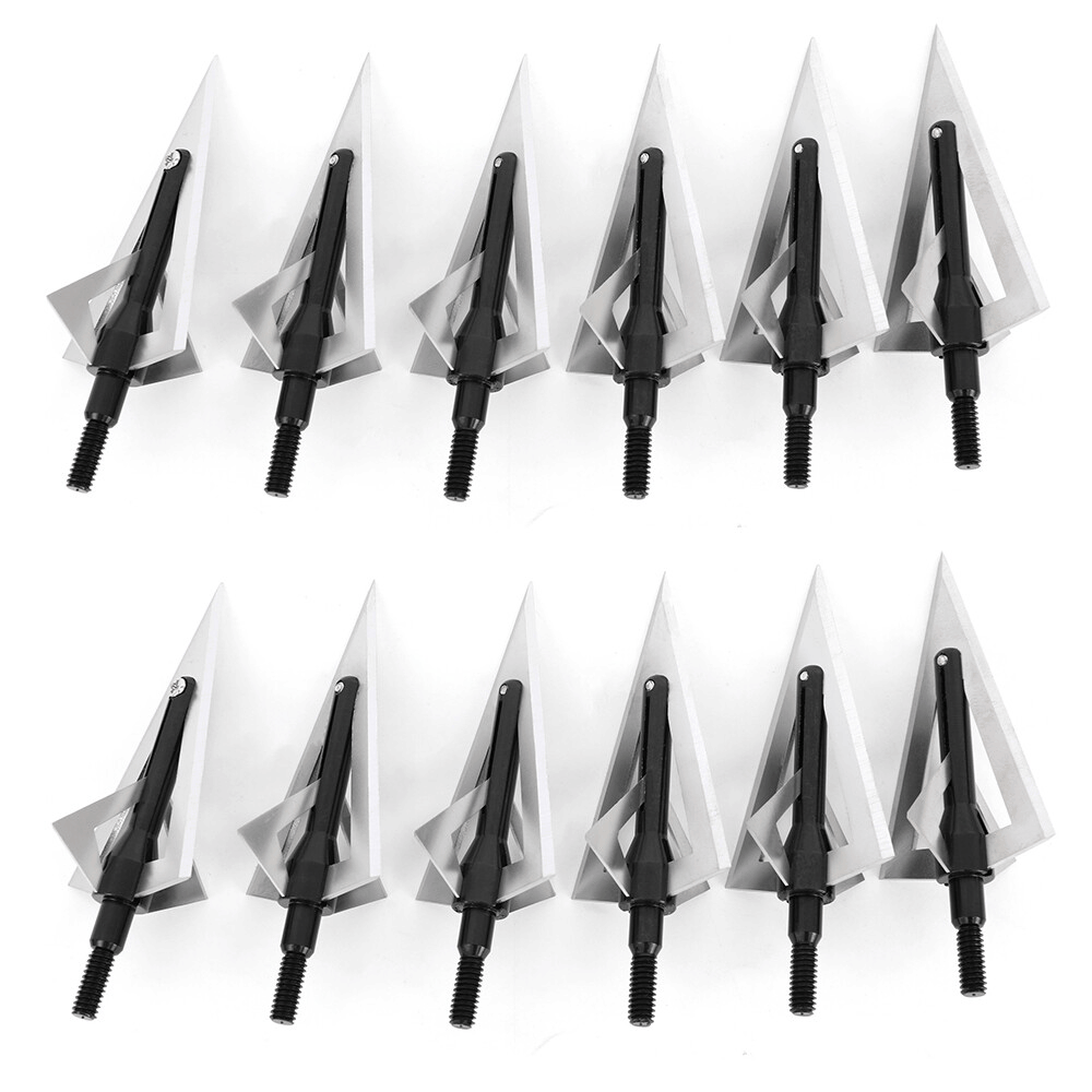125 Grain Arrowheads Hunting Broadheads Arrow Tips 12 Pack