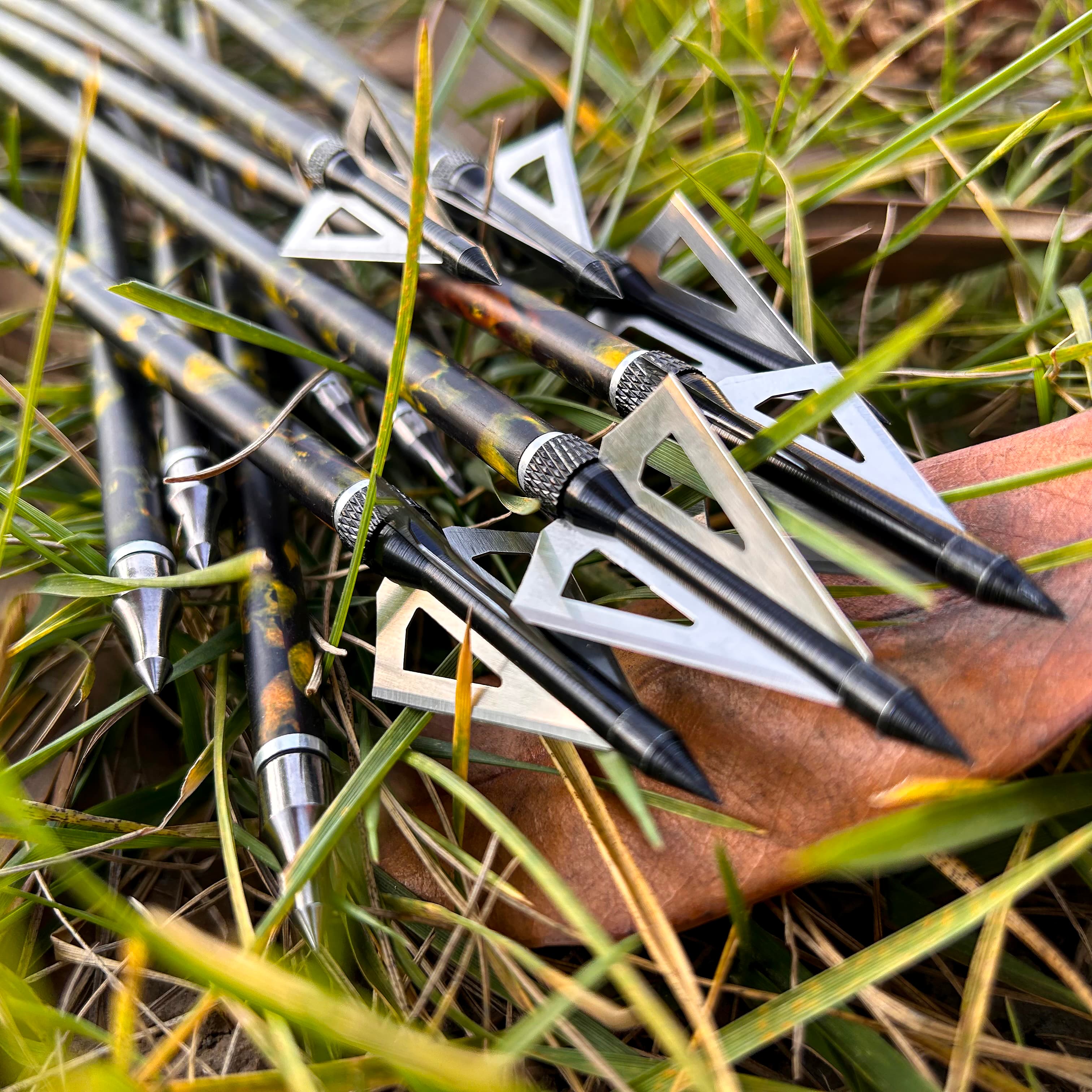 Archery 100 Grain 3 Blade Broadheads Stainless Steel for Hunting (12 Pack)-CHN Archery