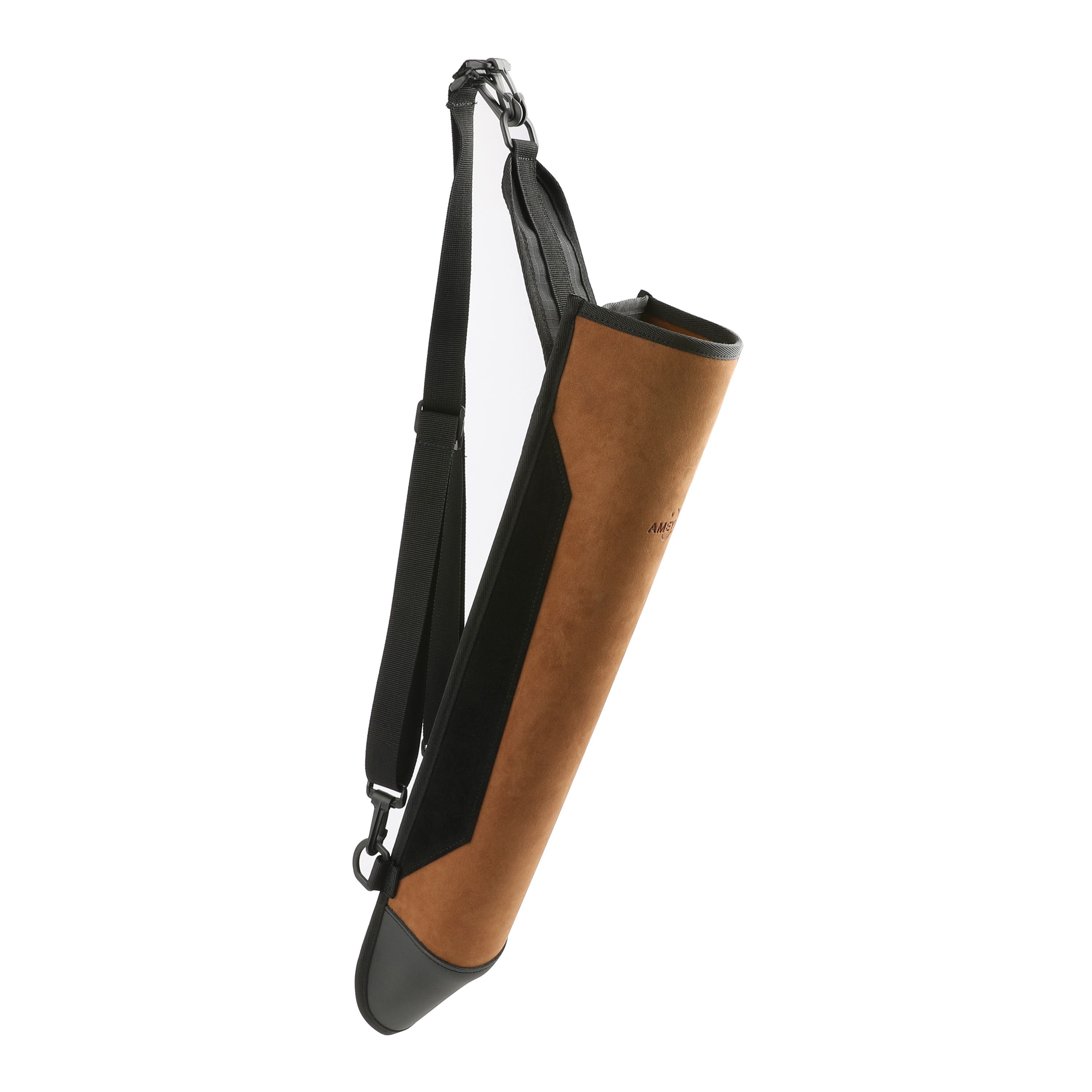 AMEYXGS Brown Cowhide Large Capacity Traditional Back Quiver for RH/LH