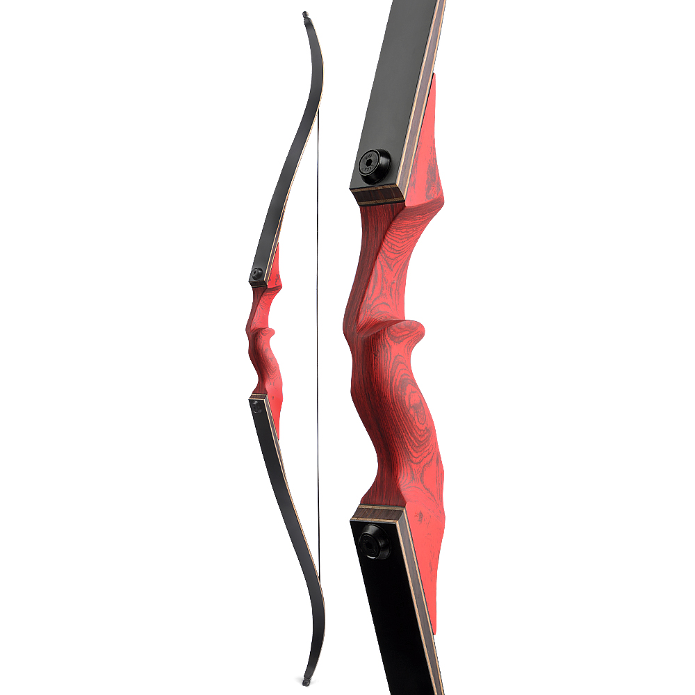 Black Hunter Recurve Bow Hunting Takedown Bow Kit 20-60 lbs