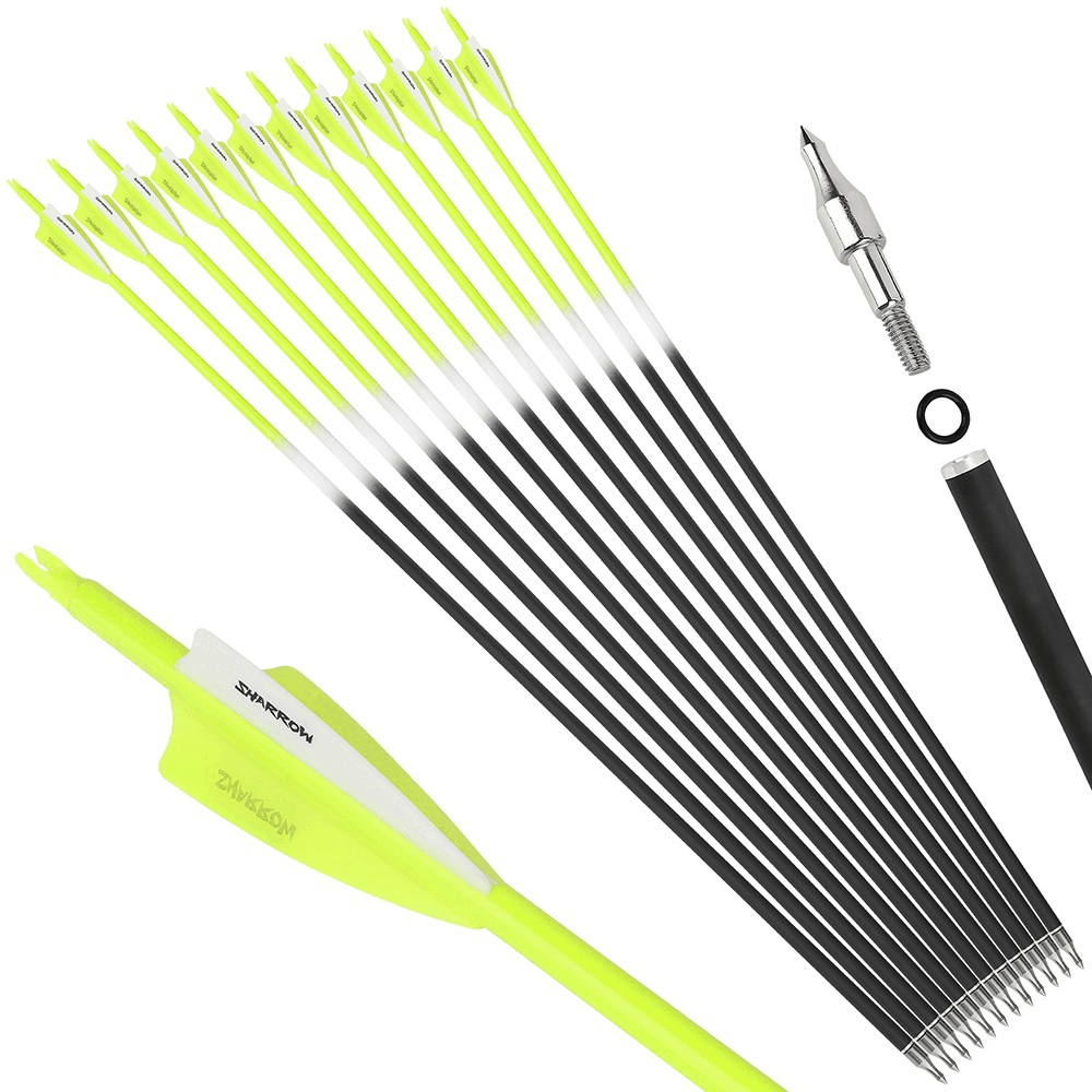 30" Archery Vanes Archery Recurve Compound Bow Hunting (12 Pack)