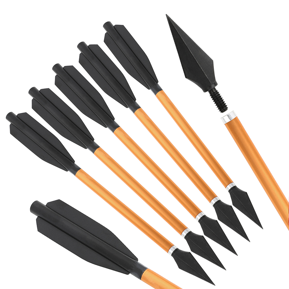 Mini Crossbow Bolt with Replaceable Steel Tips Aluminum Pistol Crossbow(12 Pack)