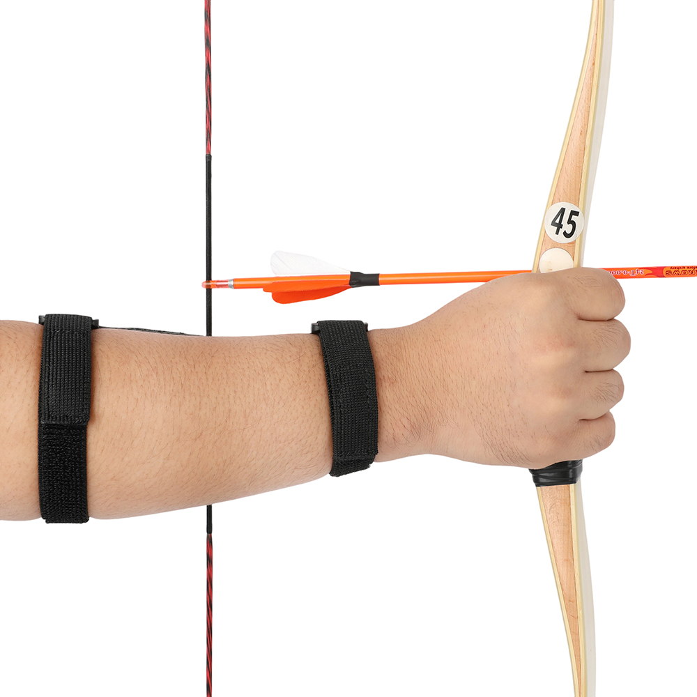 Archery Arm Guard Cowhide Adjustable Ambidextrous Archery Protection