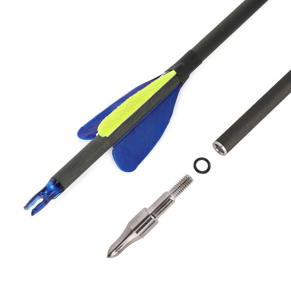 SHARROW 30" Hunting Carbon Arrows with 2" Heart-shaped Feather