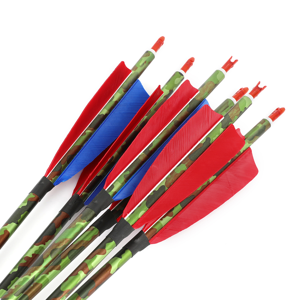 SHARROW 30" Feather Fletched Carbon Arrows Spine 340 (12 Pack)