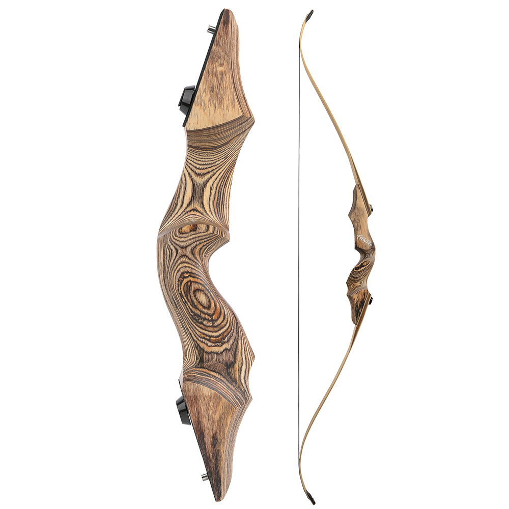 Black Hunter 60"  Wooden Takedown Recurve Bow for Adult/Beginner 20-60 lbs RH/LH