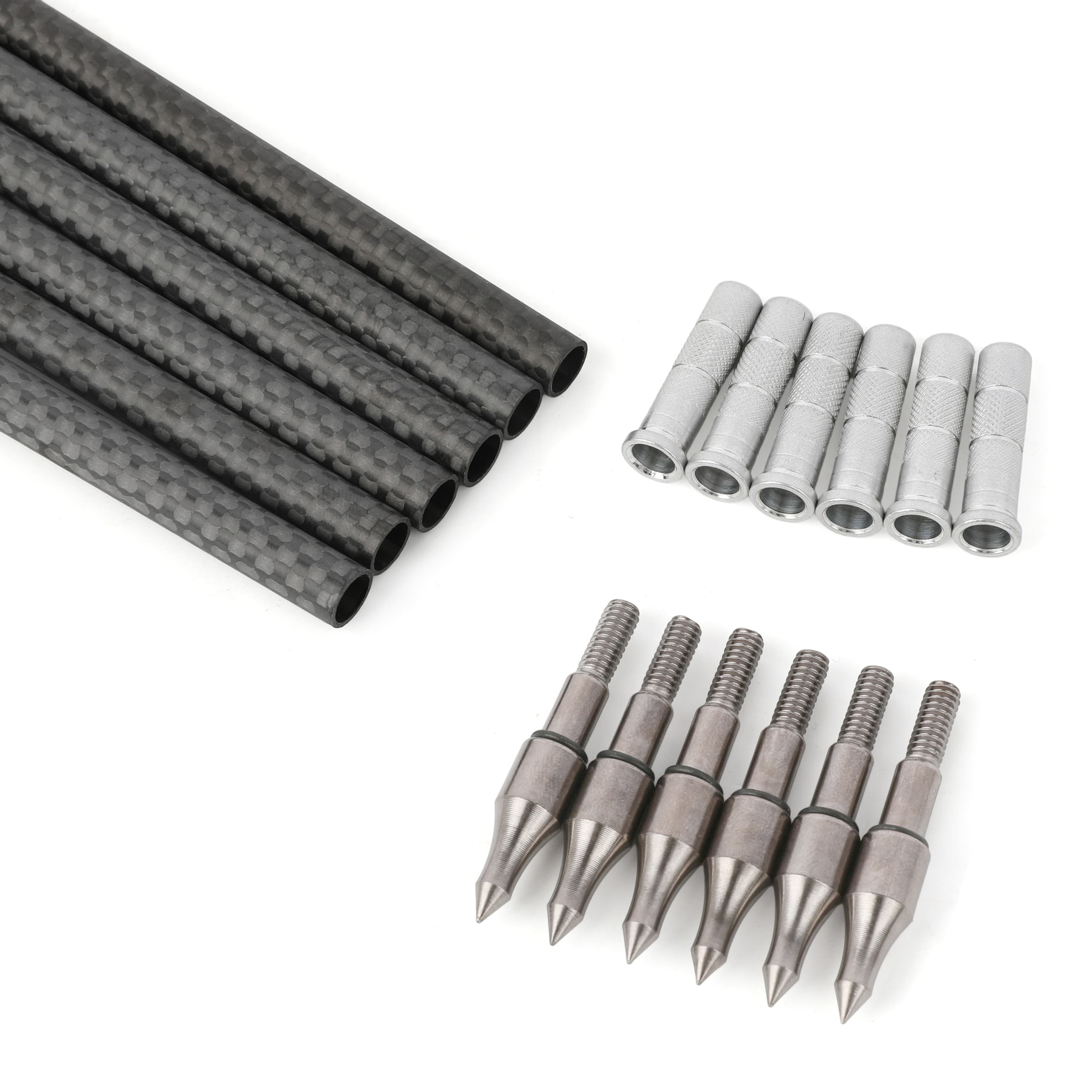 SHARROW 32" 3K Pure Carbon Arrows +/- .003" Spine 250-400 (12 Pack)