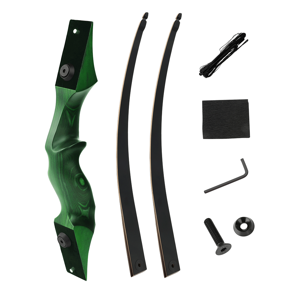 Black Hunter 60" Recurve Bow Takedown Hunting Bow 20-60 lbs RH/LH