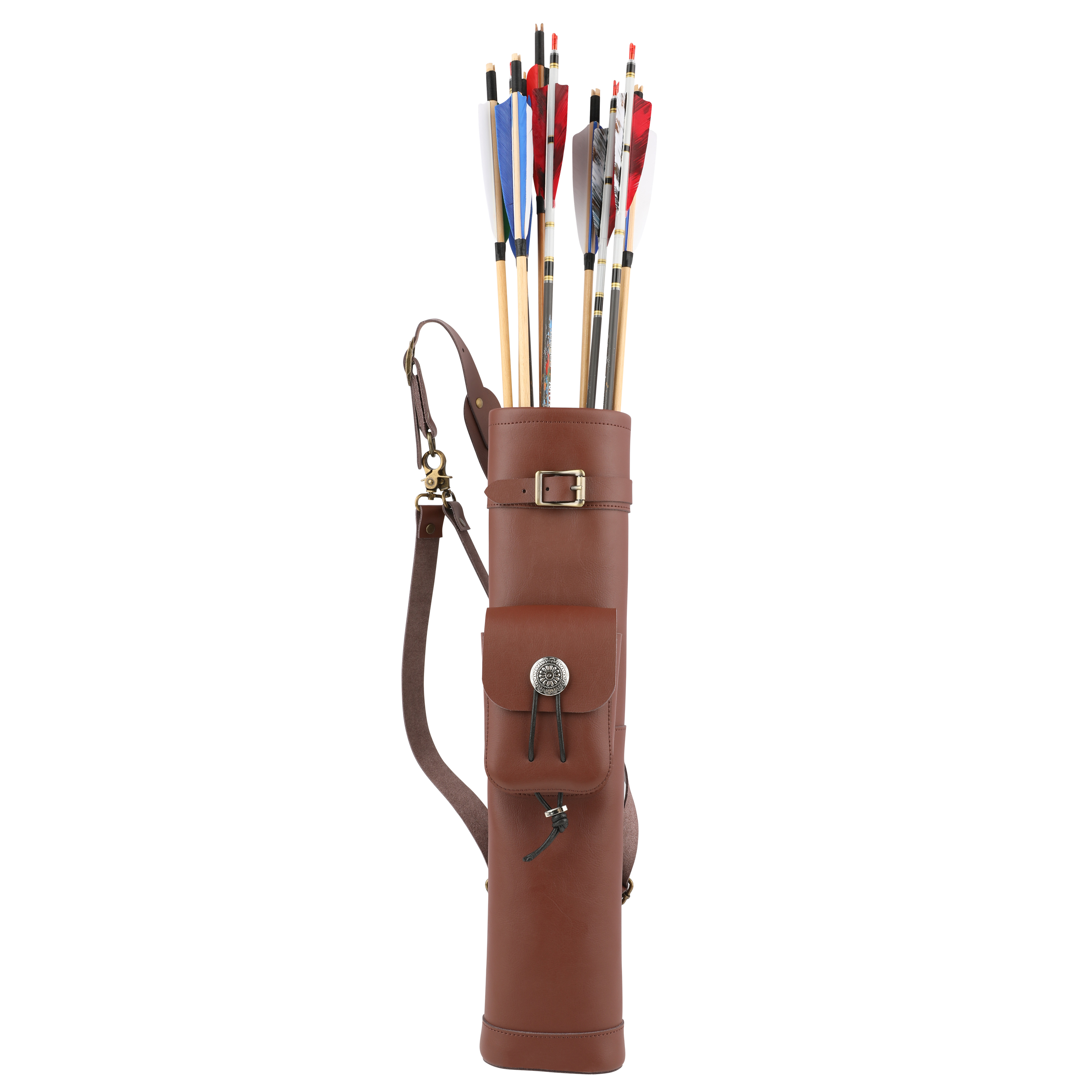 Traditional Back Quiver Leather Arrow Holder RH/LH