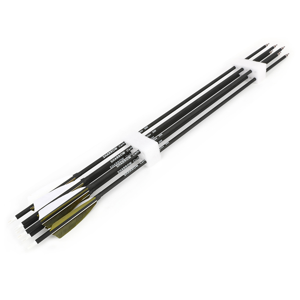 SHARROW 6.2mm Carbon Arrows Takedown Spine 500(12 Pack)