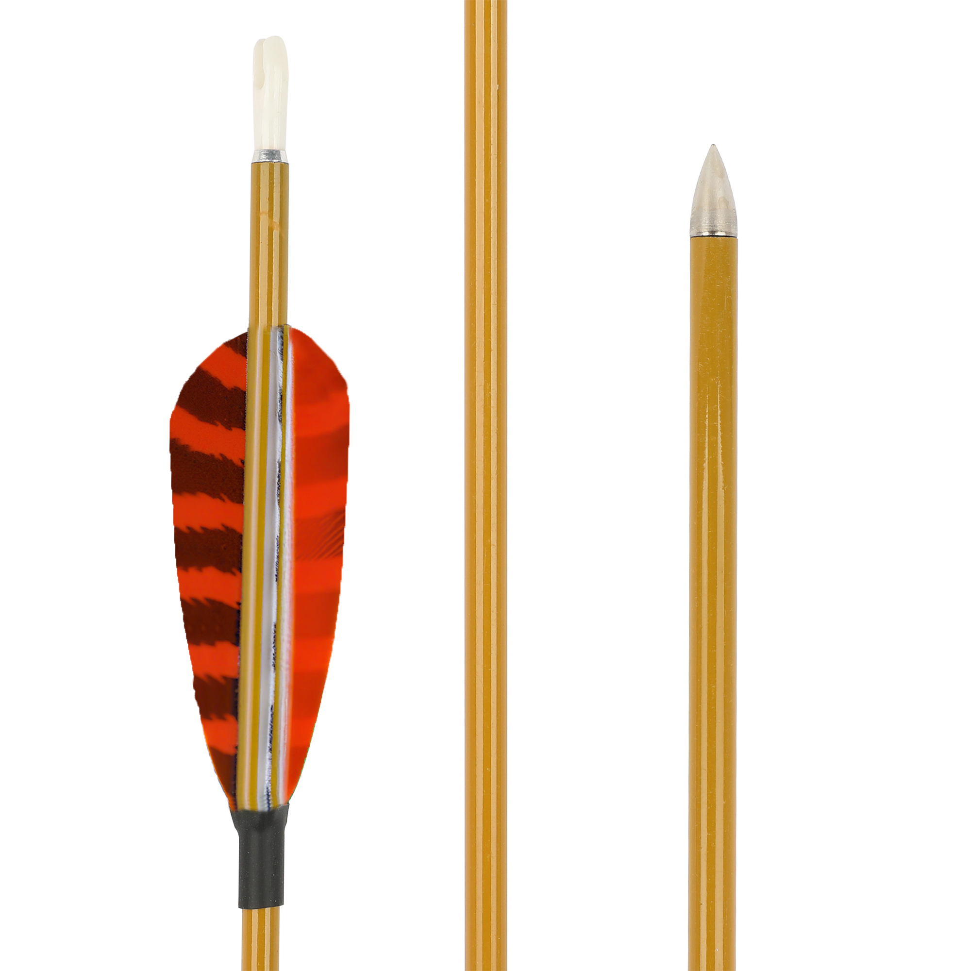 SHARROW 31" Archery 900 Spine Carbon Arrows with 3" Turkey Feathers (12 Pack)