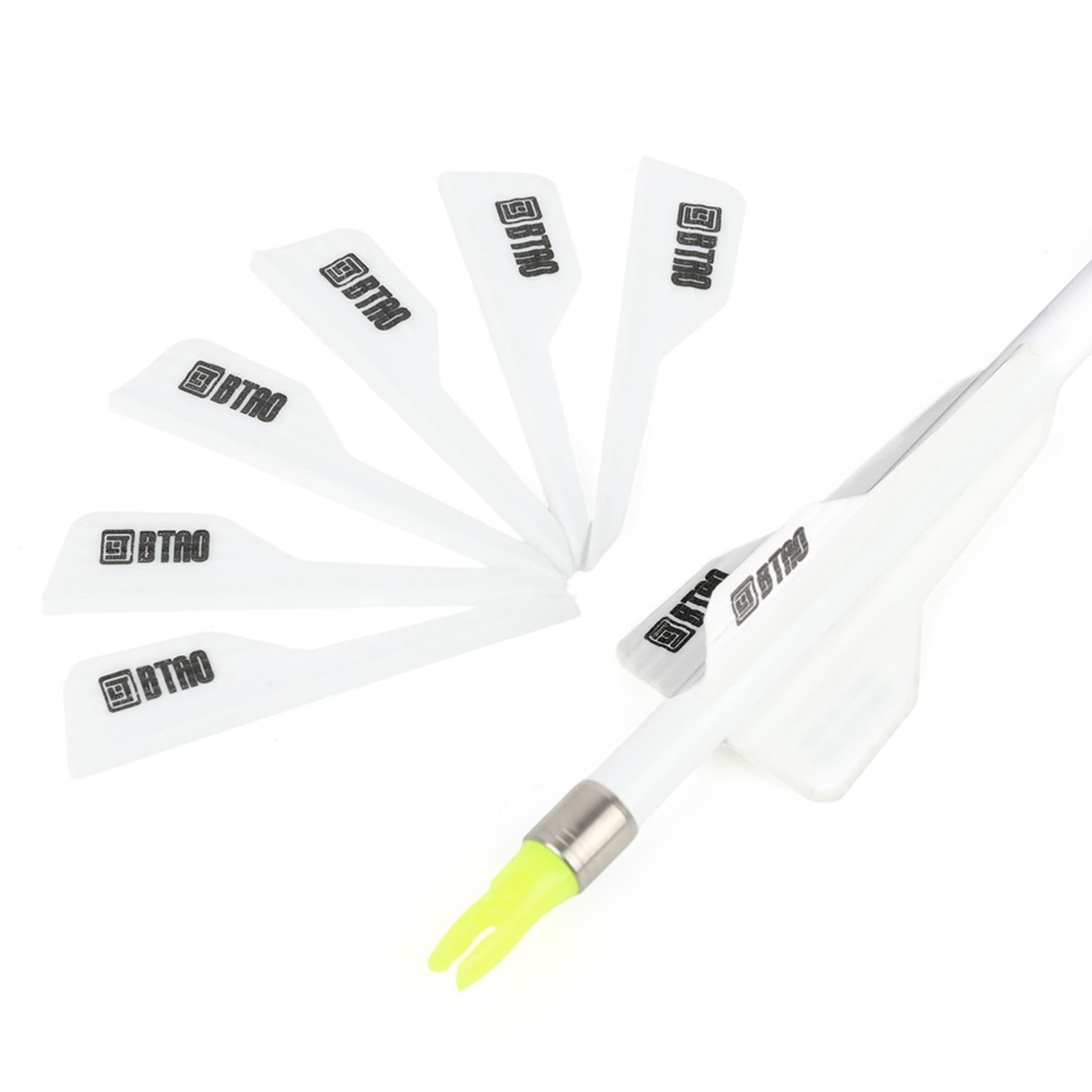 2.5" Rubber Arrow Vanes for Archery DIY Fletching (50 Pack)