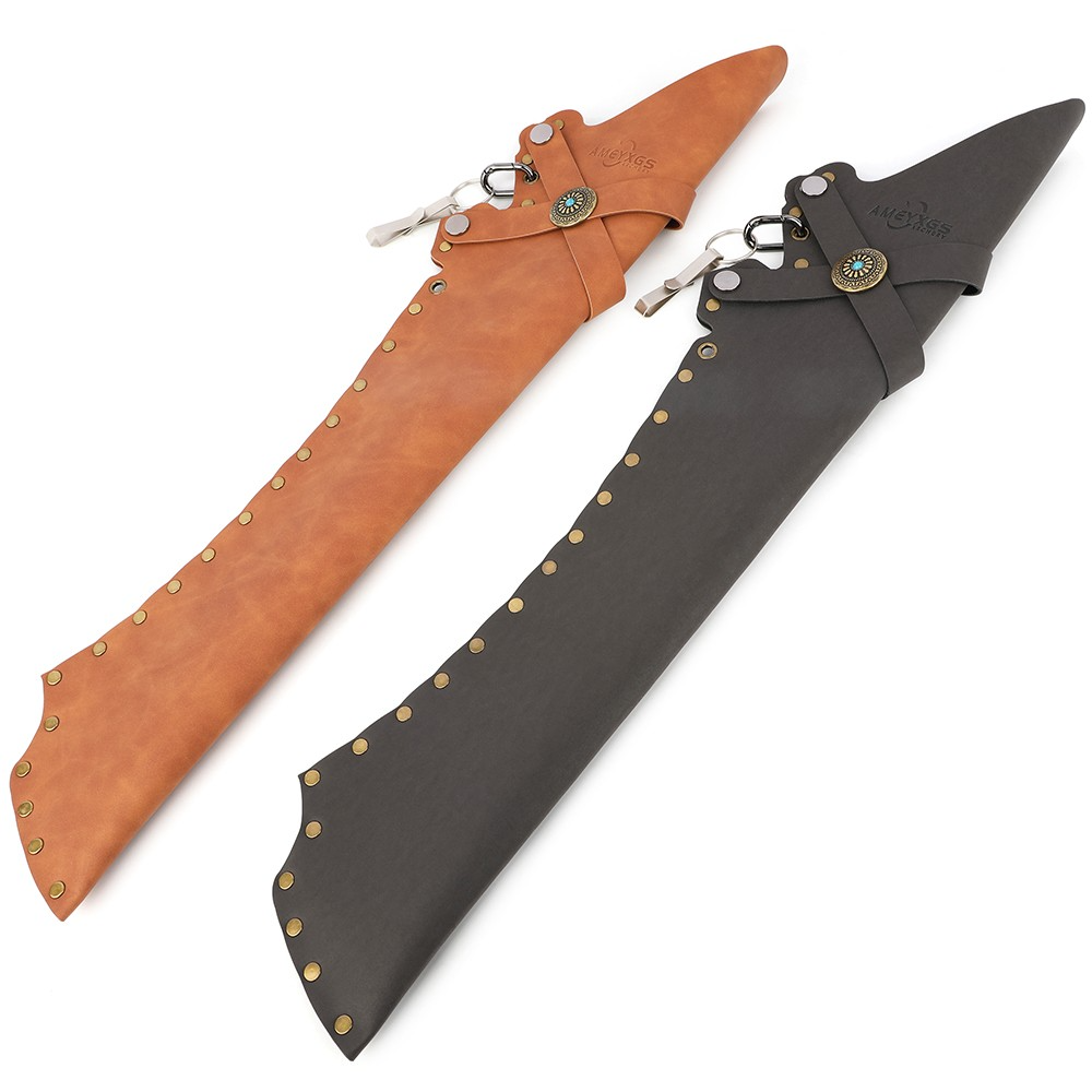 AMEYXGS Medieval Leather Quiver Traditional Arrow Quiver RH/LH