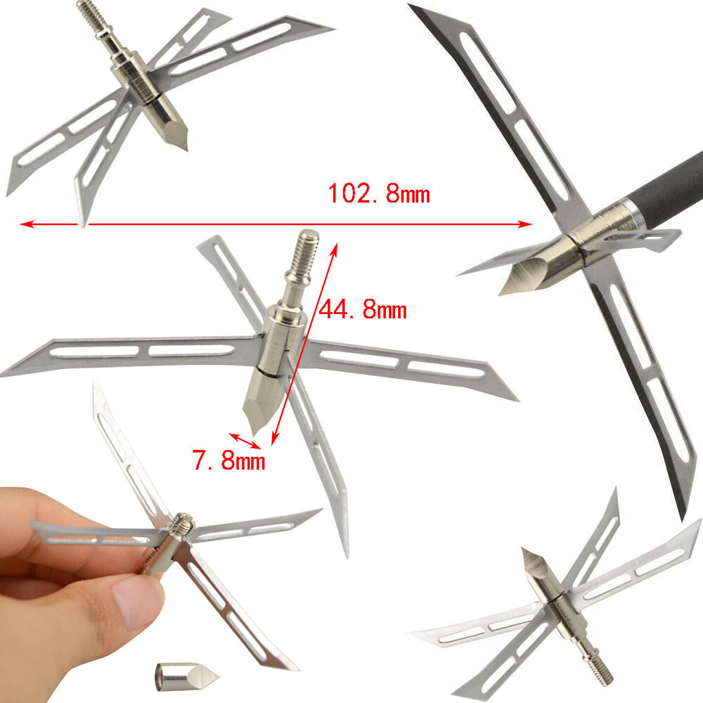 4-Inch Expandable Broadheads 186 Grain Mechanical Hunting System