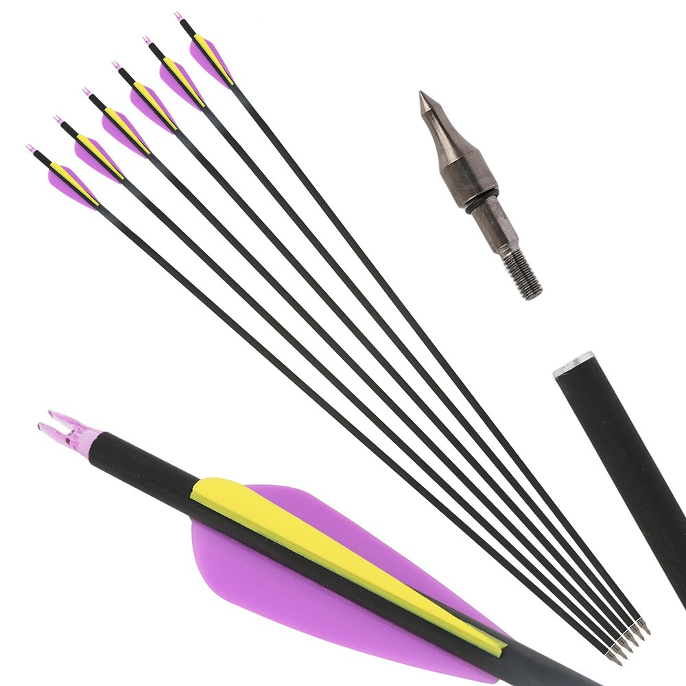 30" Carbon Arrows Spine 500 12 Pack with Adjustable Nocks