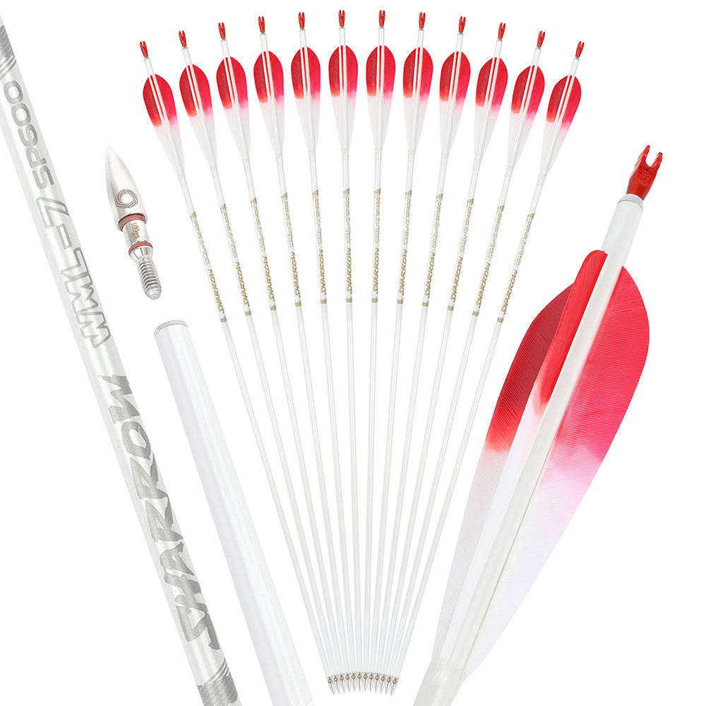 SHARROW WML 32" Target Feather Carbon Arrow SP 400-800 (12 Pack)