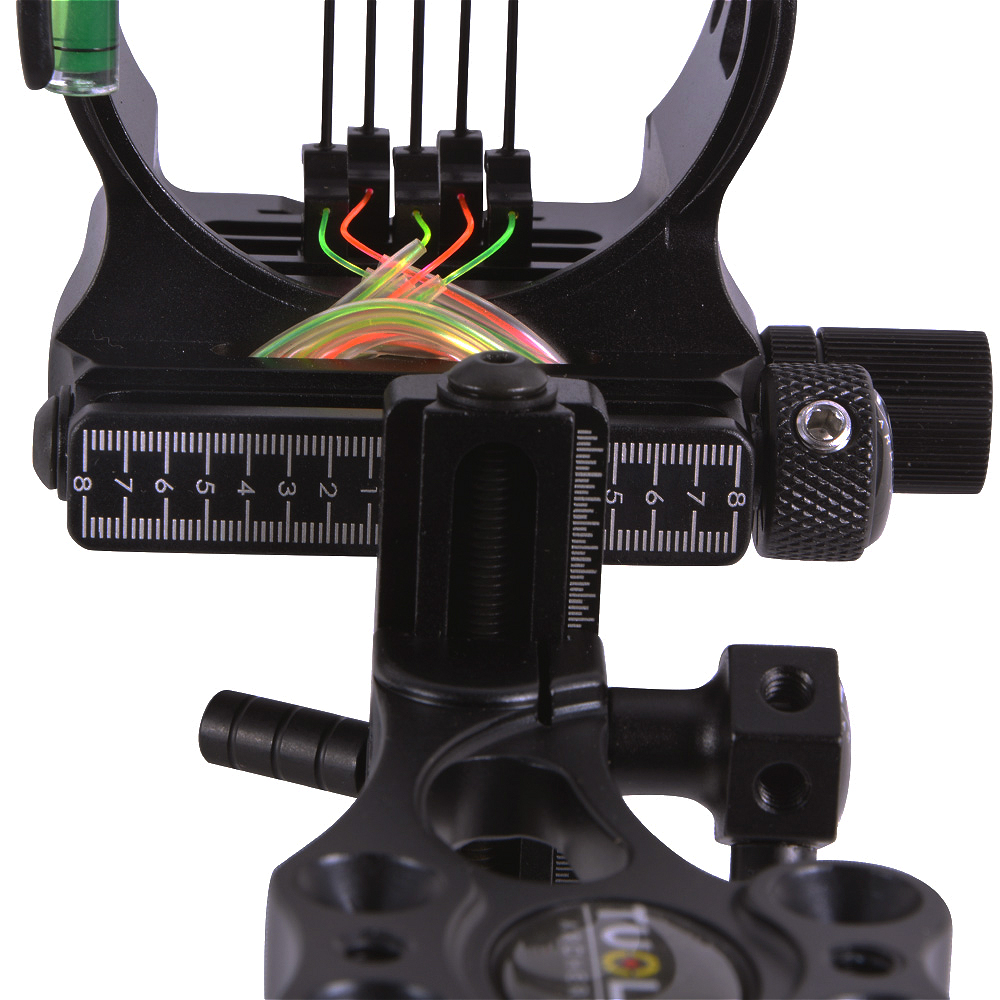 TUOLU Micro-Adjust .019" Fiber 5 Pin Bow Sight RH/LH